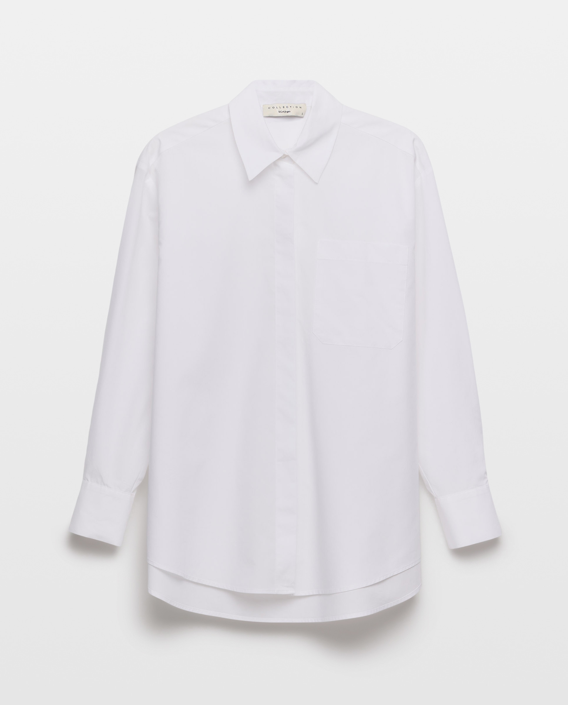Blusa Oversize de Popelina Branco-4