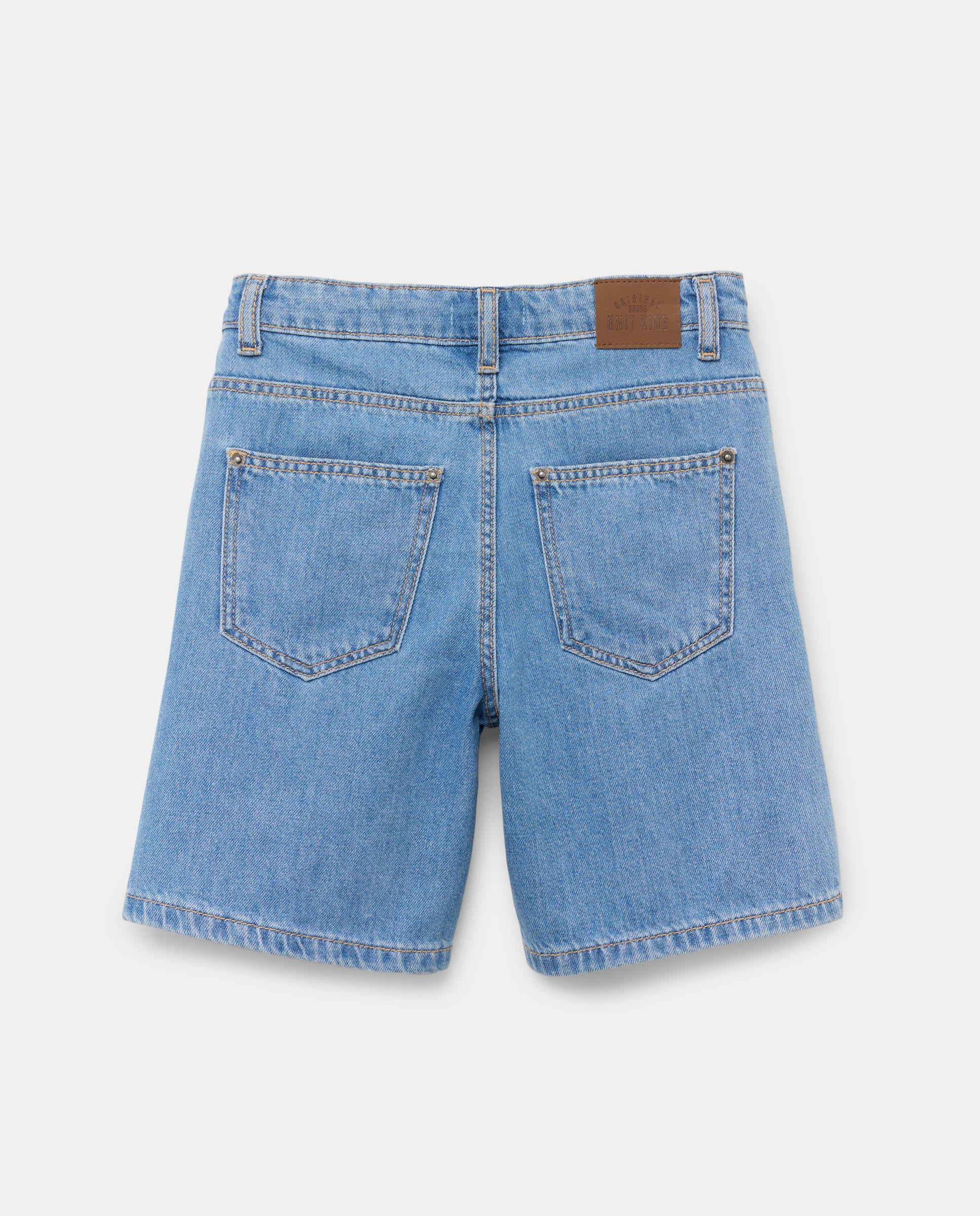 Bermuda de niño denim 5 bolsillos Cerúleo-2