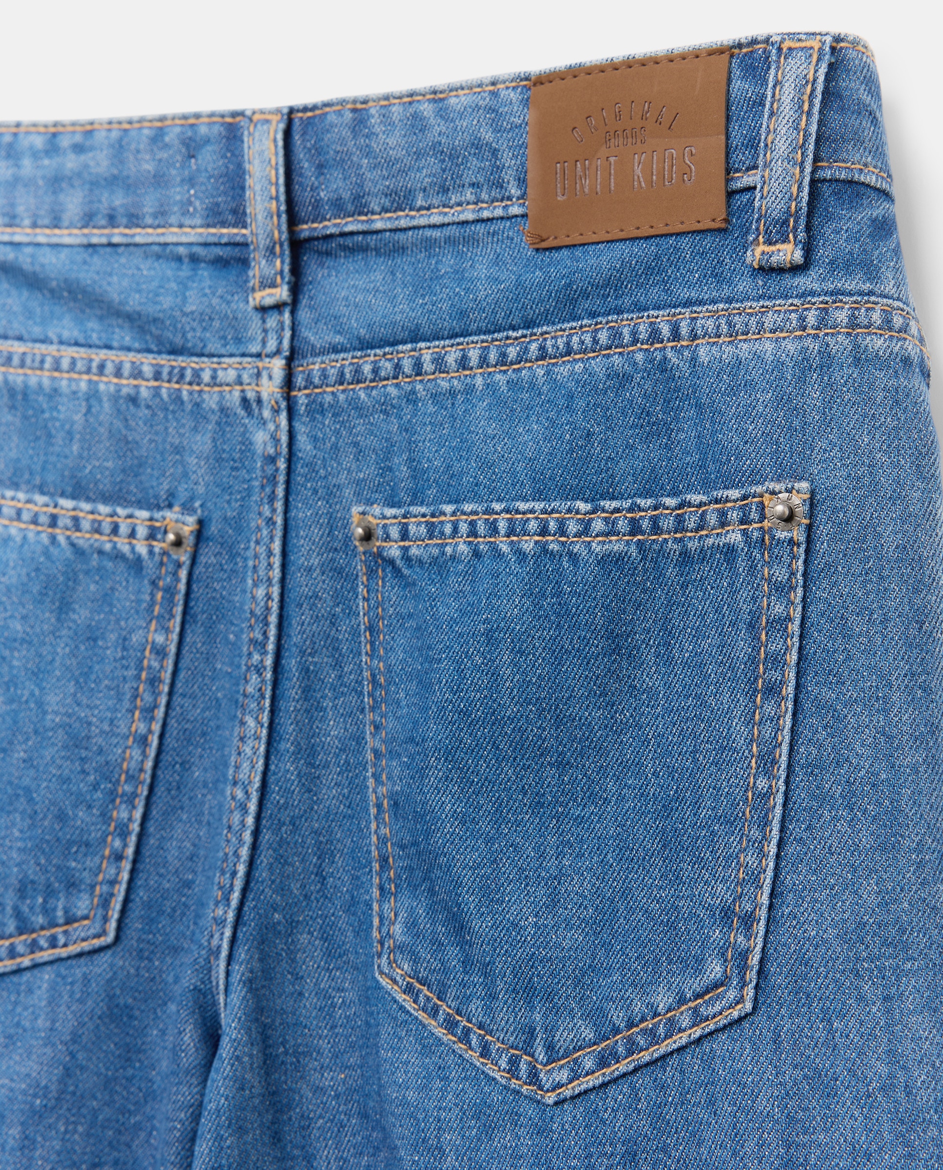 Bermuda de niño denim 5 bolsillos Azul pálido-3