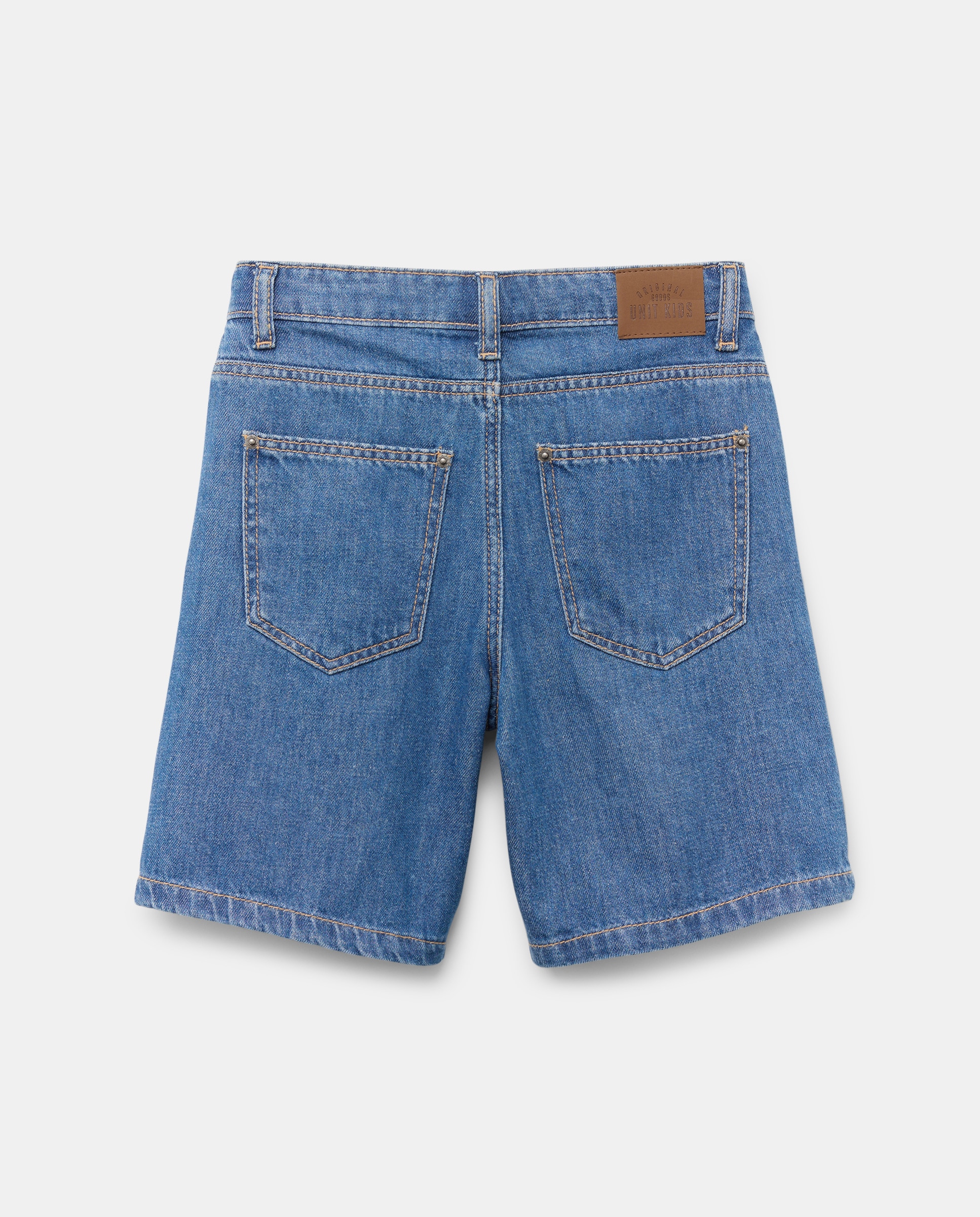 Bermuda de niño denim 5 bolsillos Azul pálido-2