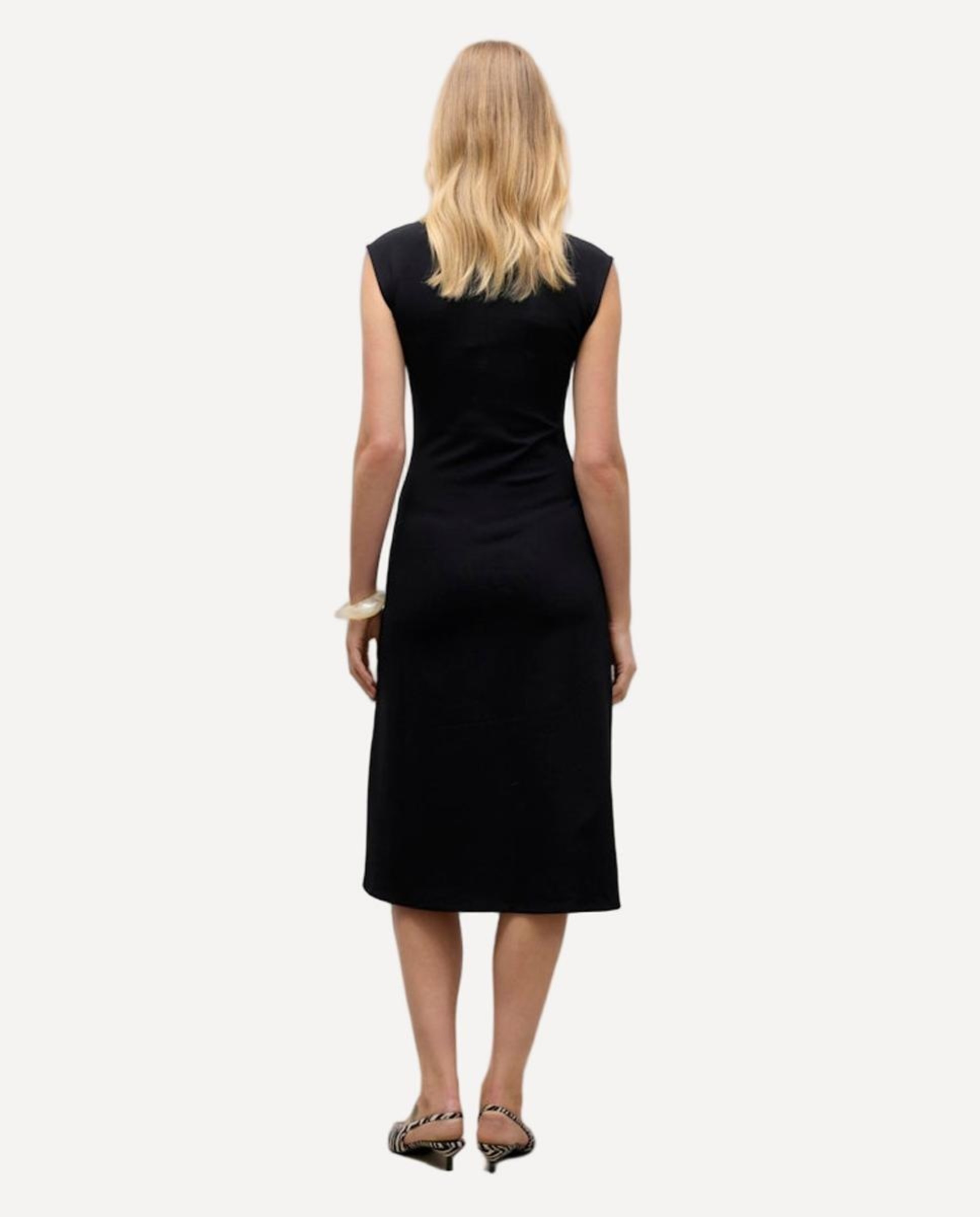 S.Oliver BLACK LABEL 2148357 Vestido Midi, Negro 99a1, 40 Para Mujer