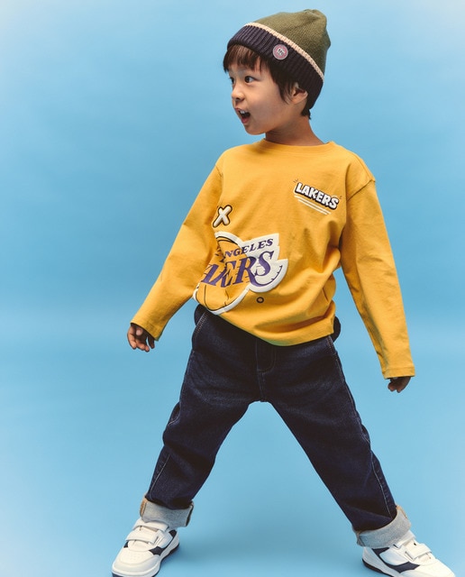 Imagen 0 de Sudadera cuello caja con estampado licencia NBA LAKERS de niño