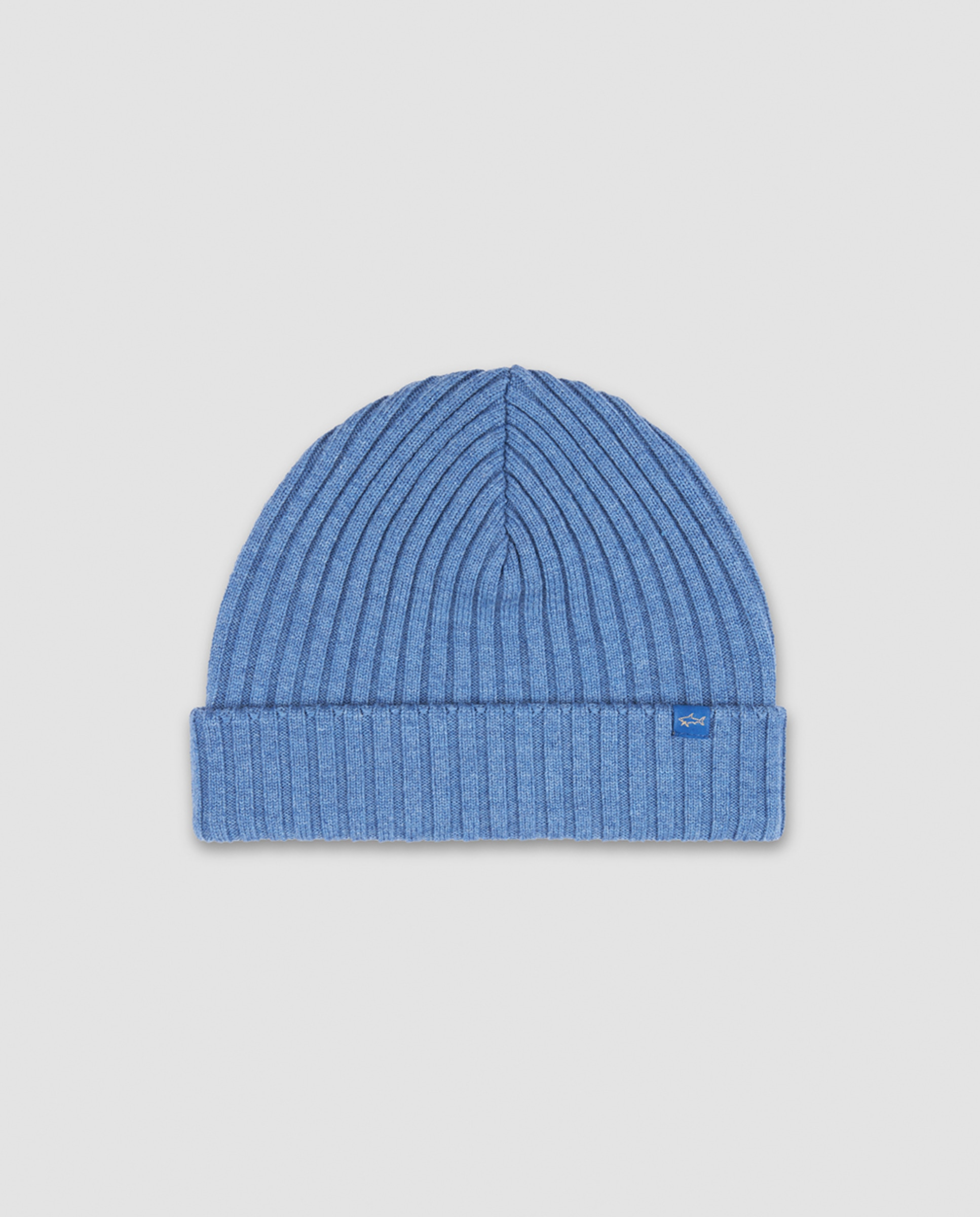 Gorro Beanie com Logótipo Pequeno de Tubarão Azul-1