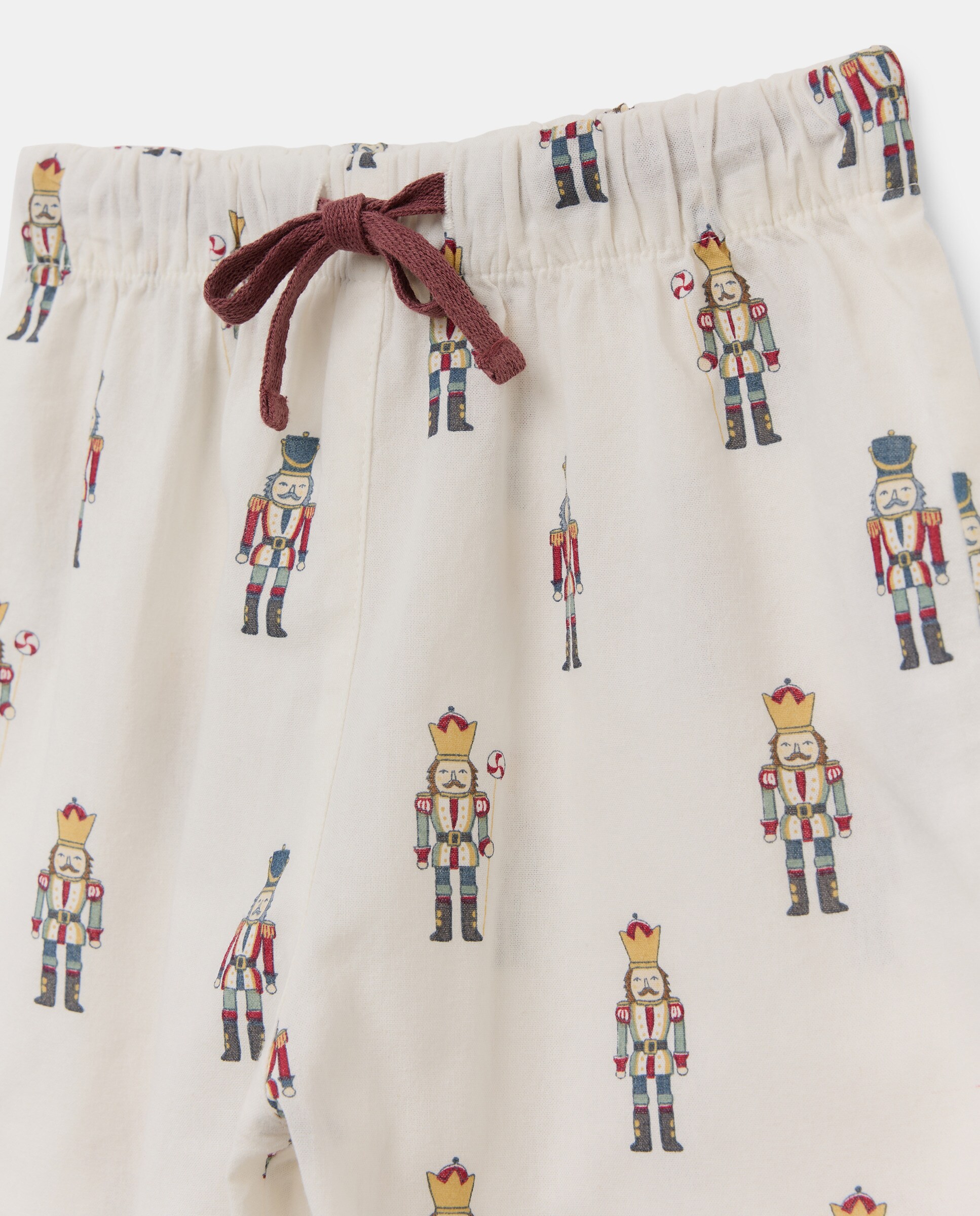 Pijama infantil de franela de Navidad Blanco roto-3