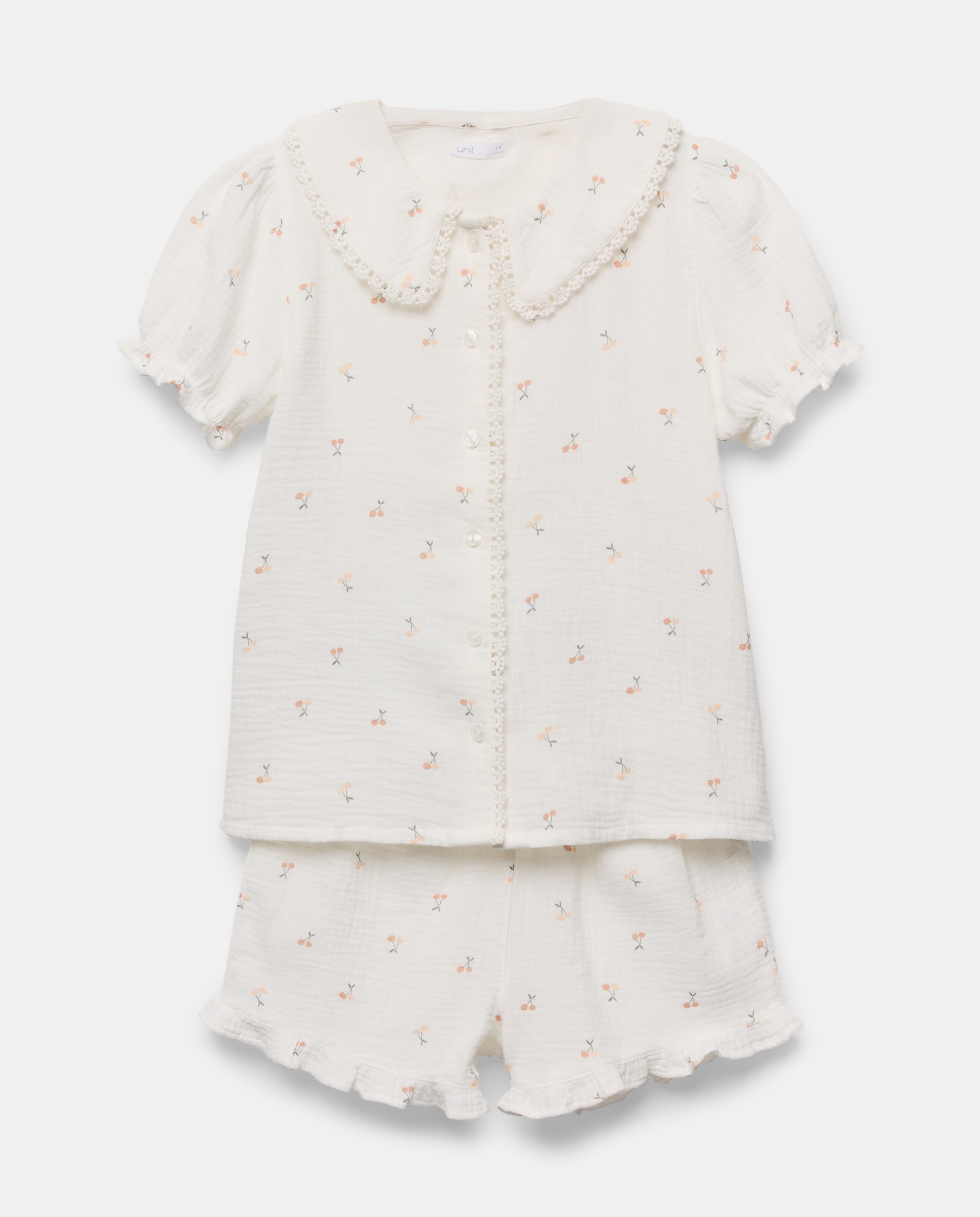Imagen 0 de Pijama de niña corto de gasa estampado