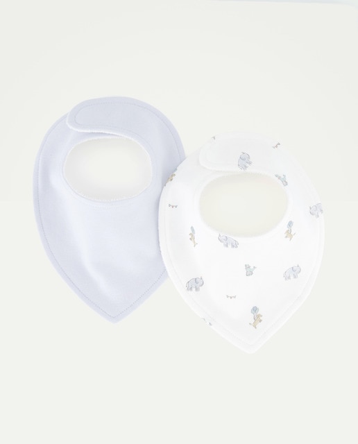 Imagen 0 de Pack 2 baberos de bebé estampados