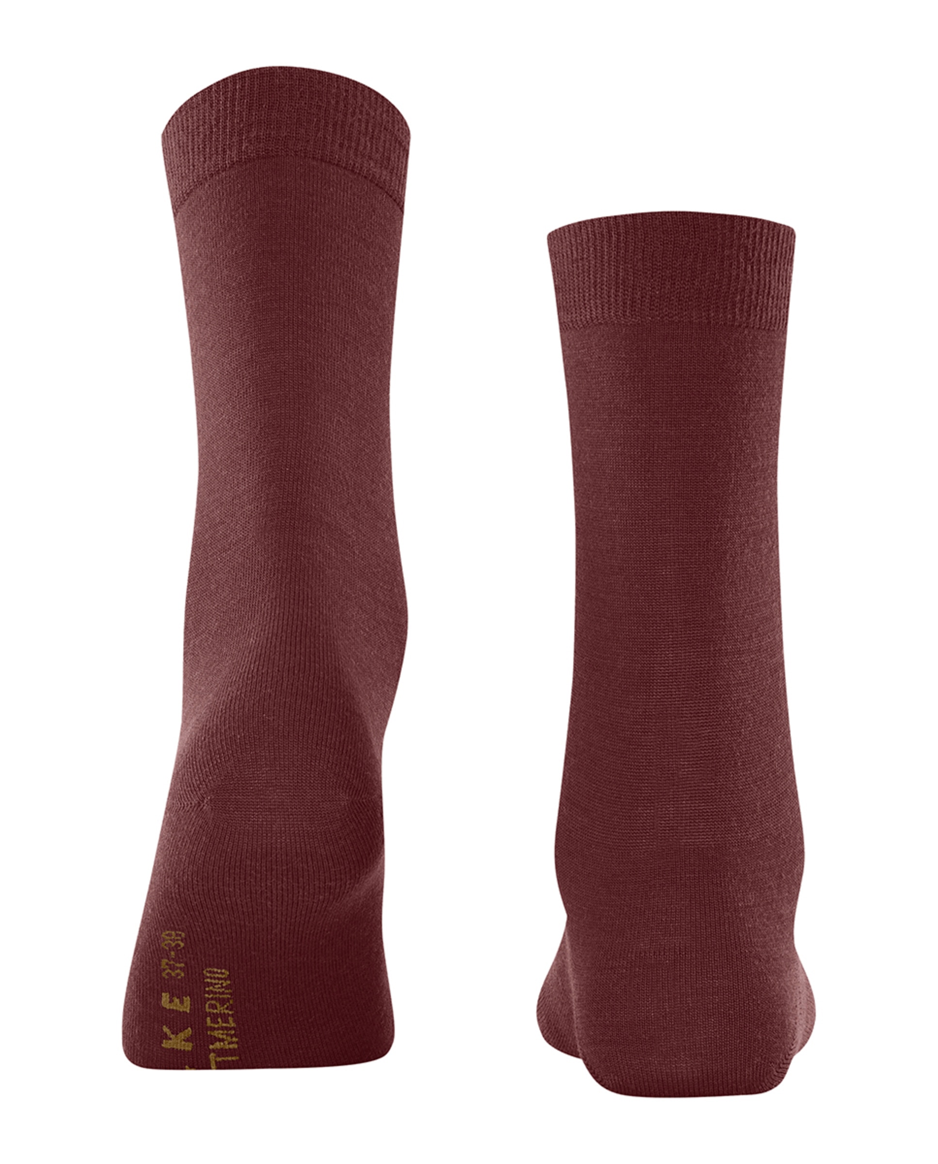 Meias de mulher Falke de lã e algodão Vermelho-2