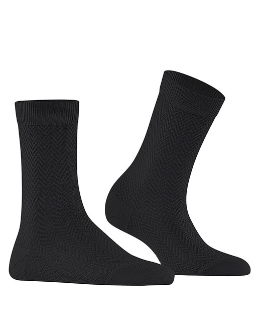 Imagem 0 de Meias de Lã com Estampado de Padrão Espinha de Peixe. Caxemira