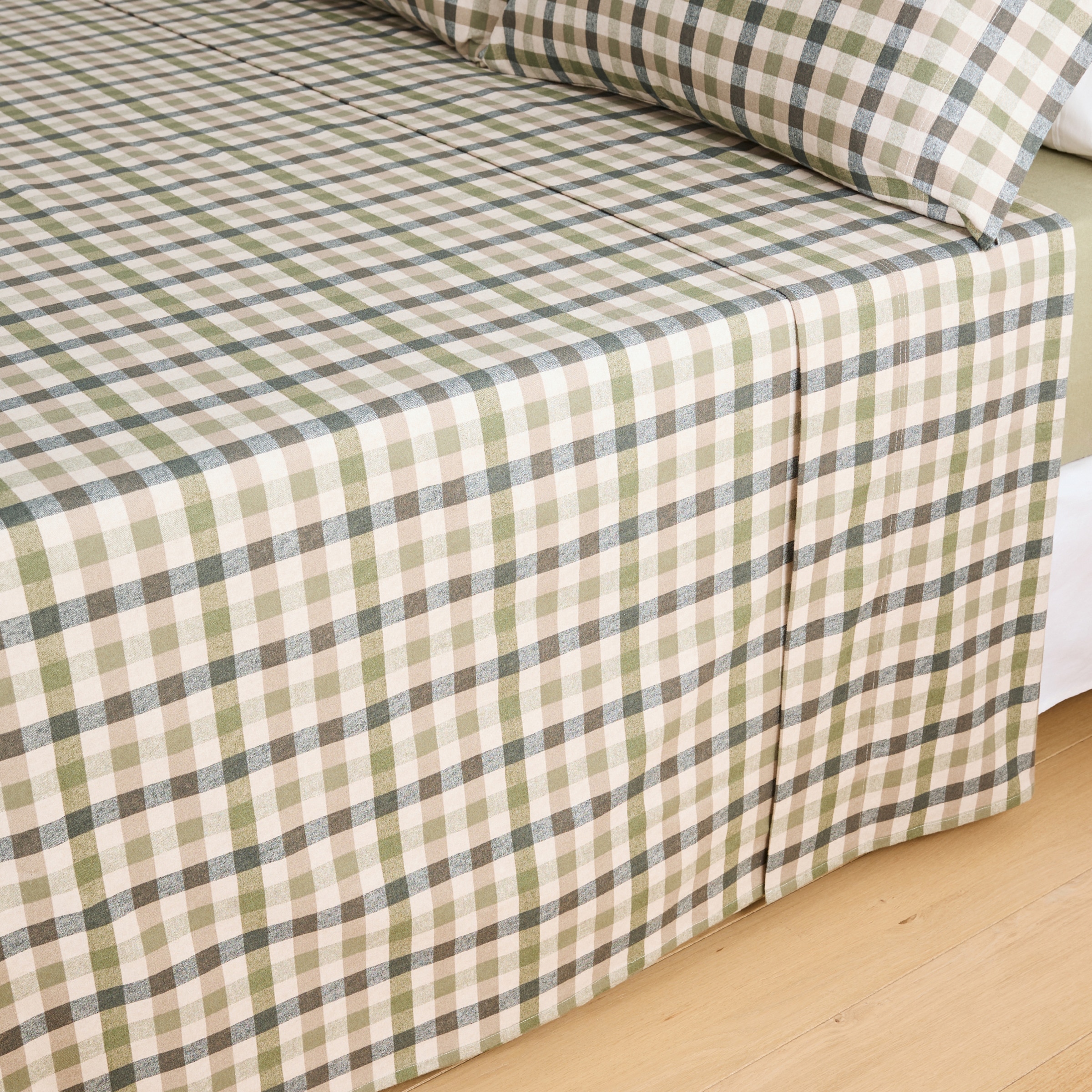 Conjunto de Lençóis com Lençol Ajustável de Flanela de Algodão Marerk Azul-2