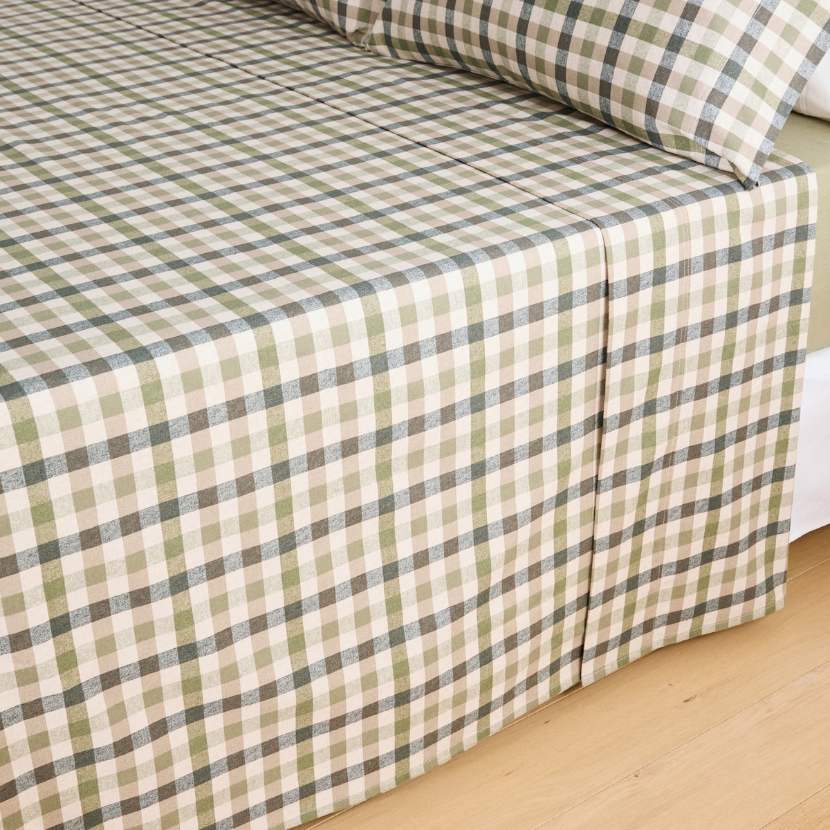 Conjunto de Lençóis com Lençol Ajustável de Flanela de Algodão Marerk Azul-2