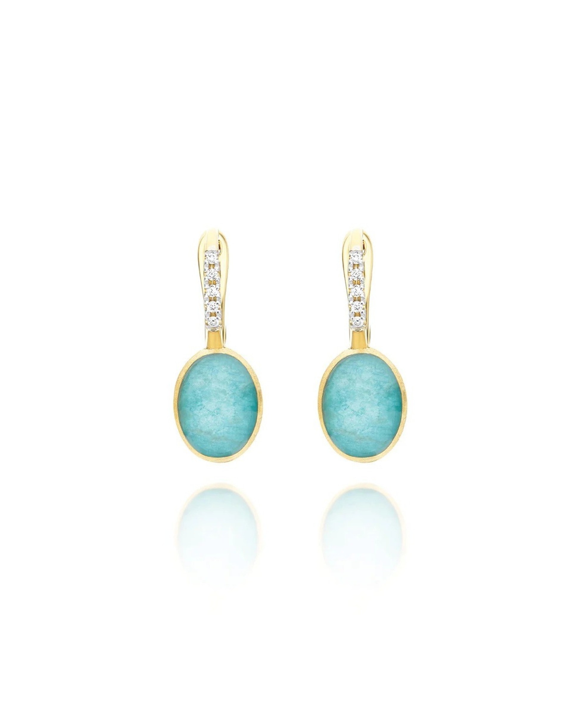 Imagem 0 de Brincos "Boules" em Ouro, Diamantes e Amazonite (small)