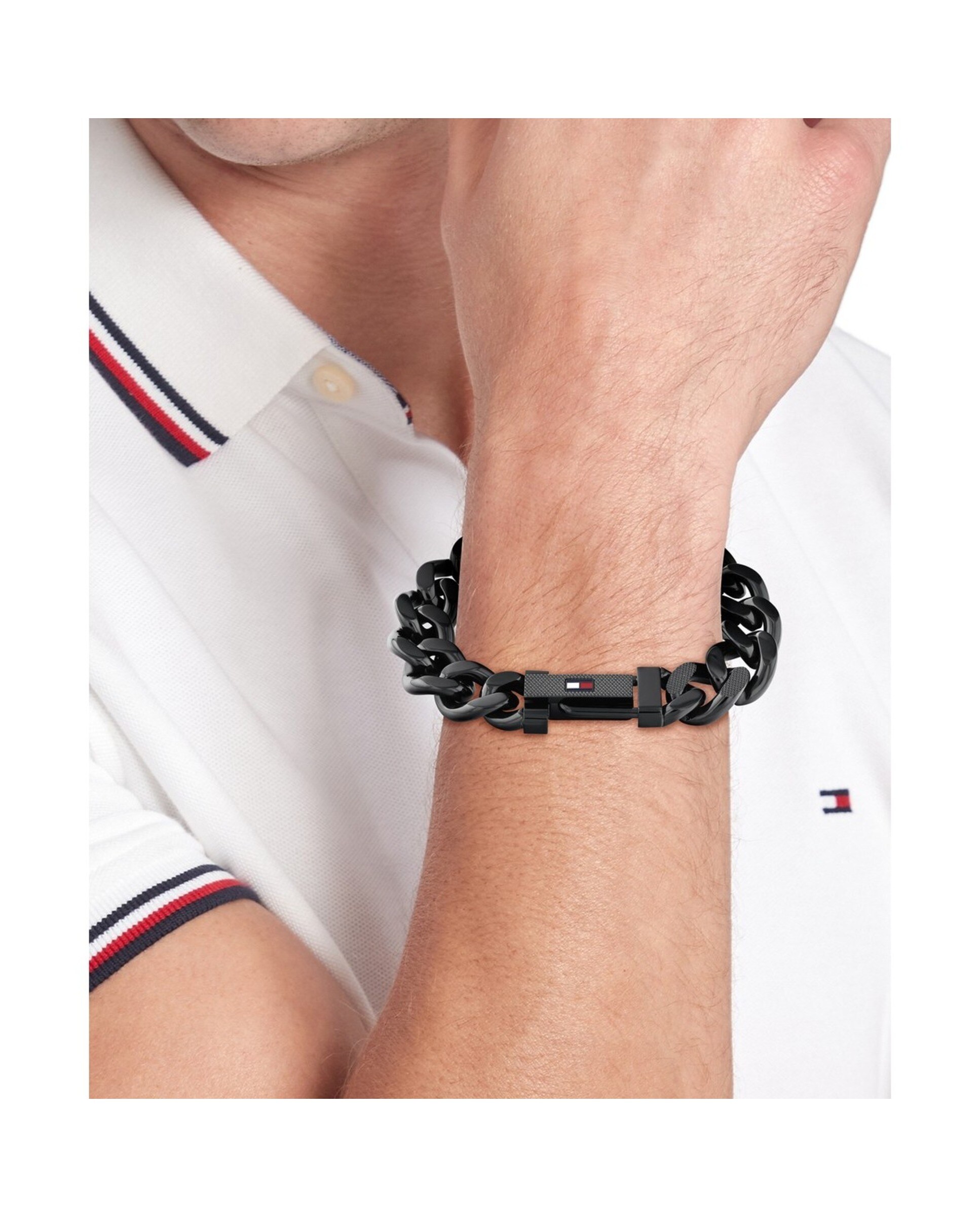 Pulseira Aço Malha IP Preto 2