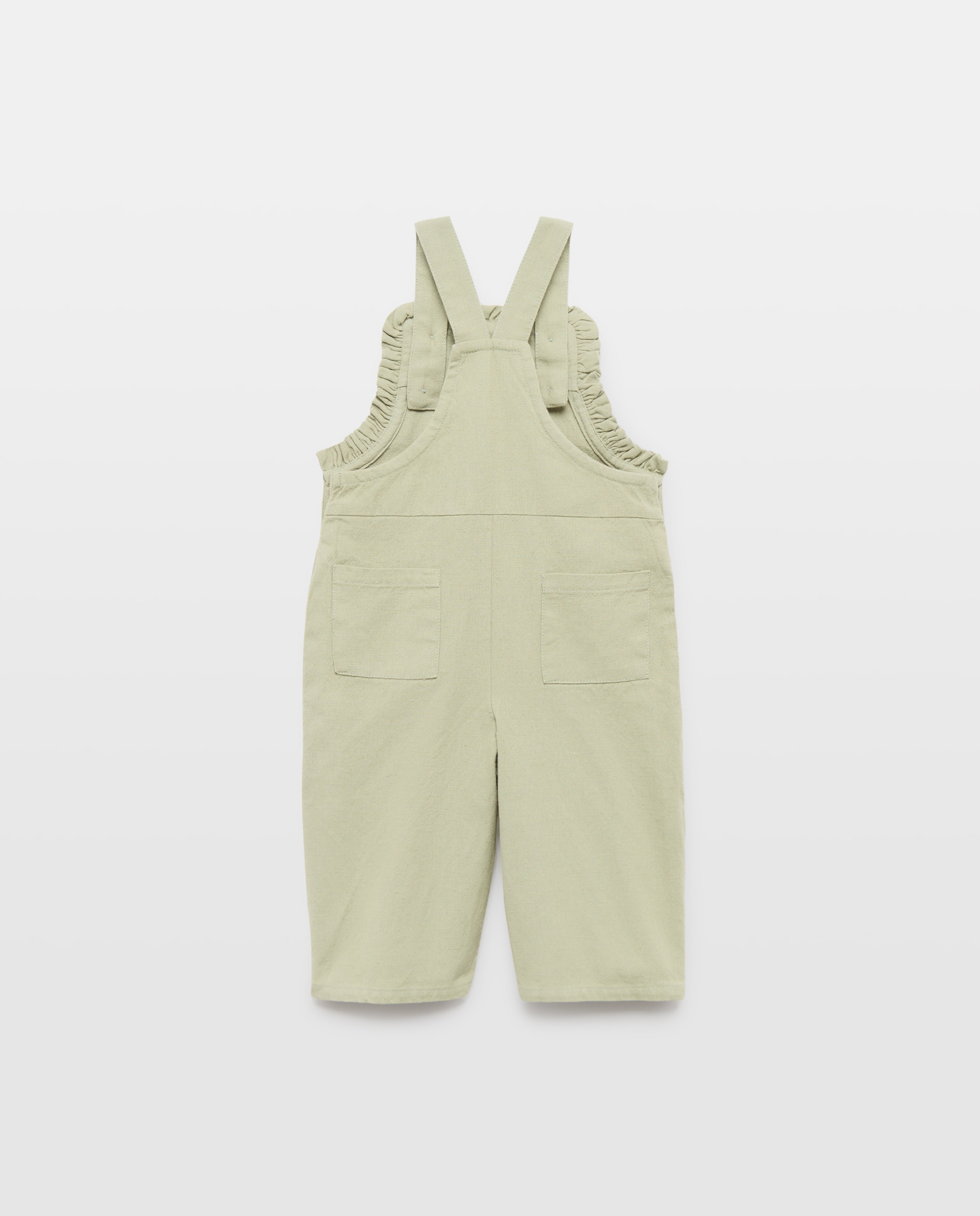 Peto largo bebé niña de lino 520 Kaki-2