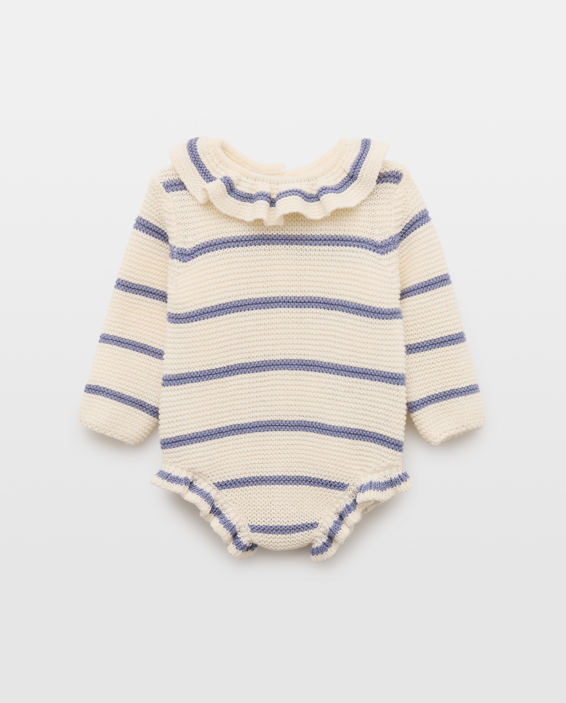 Pelele de recién nacido ml tricot volante 400 Azul-1