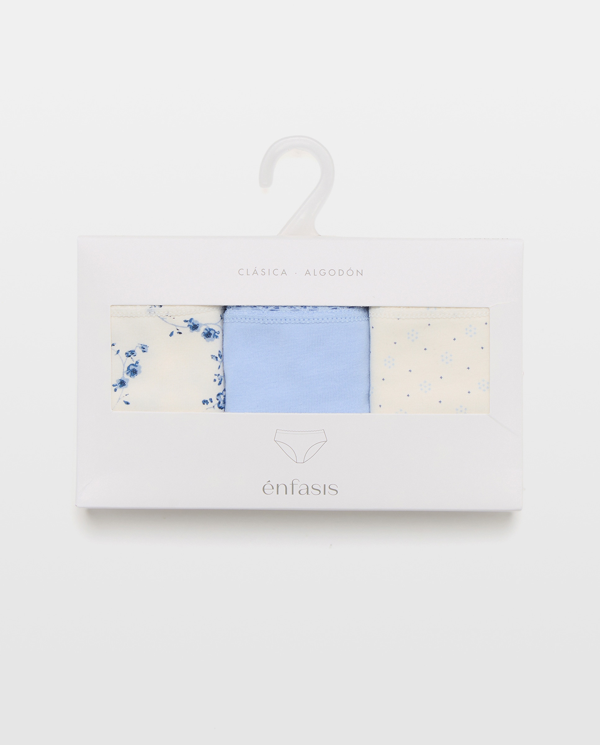 Pack de 3 Cuecas com Detalhe de Elástico Azul-6