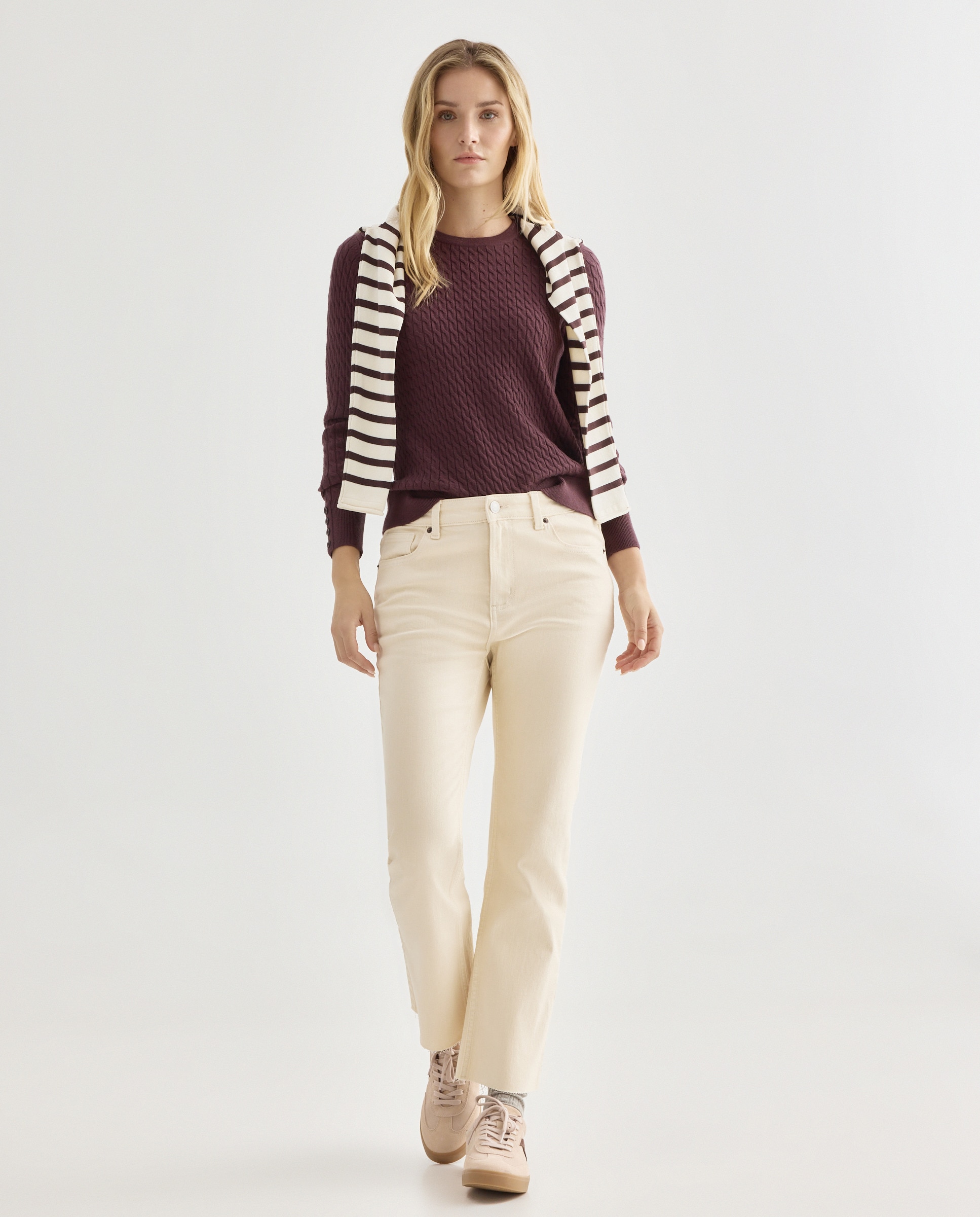 Jersey de mujer de ochos cuello caja 830 Antracita-2