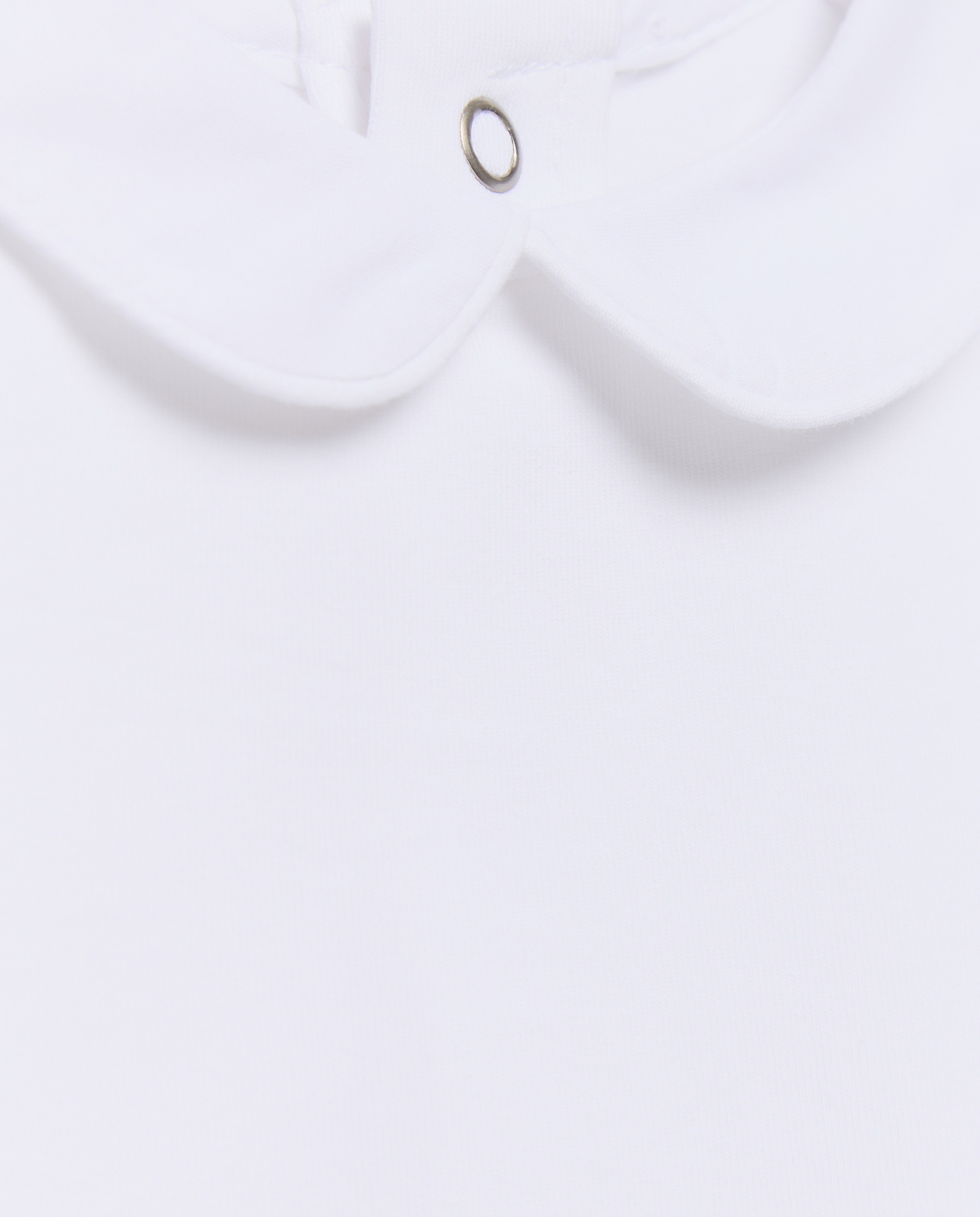 T-shirt Básica de Bebé com Manga Curta Branco-3