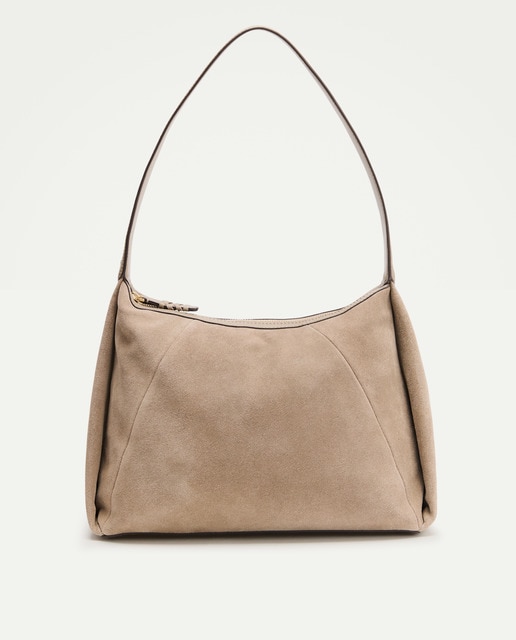 Imagem 0 de Mala Hobo em Pele e Croute