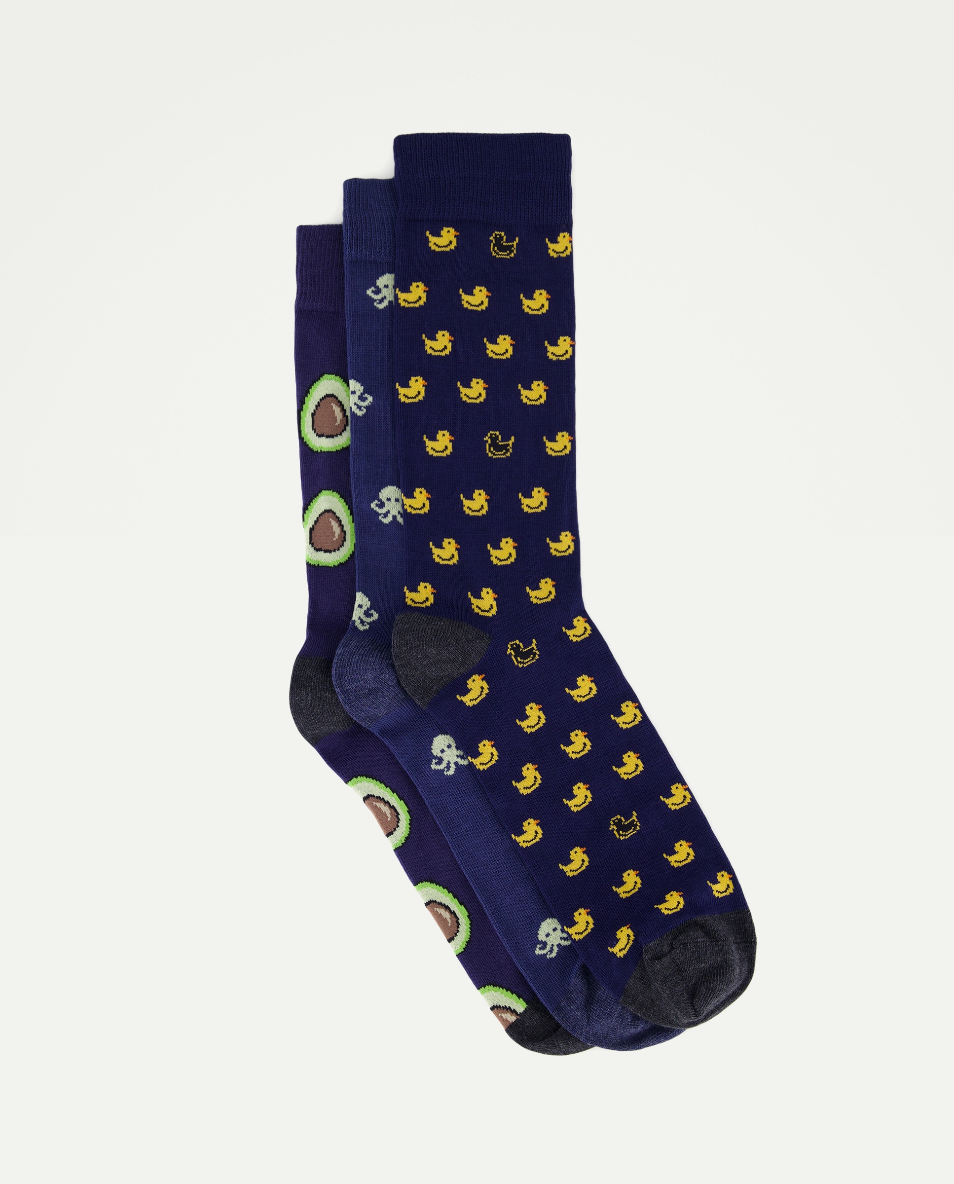 Imagem 0 de Pack de Três Pares de Meias Compridas com Fantasia. Produto Fabricado em Espanha