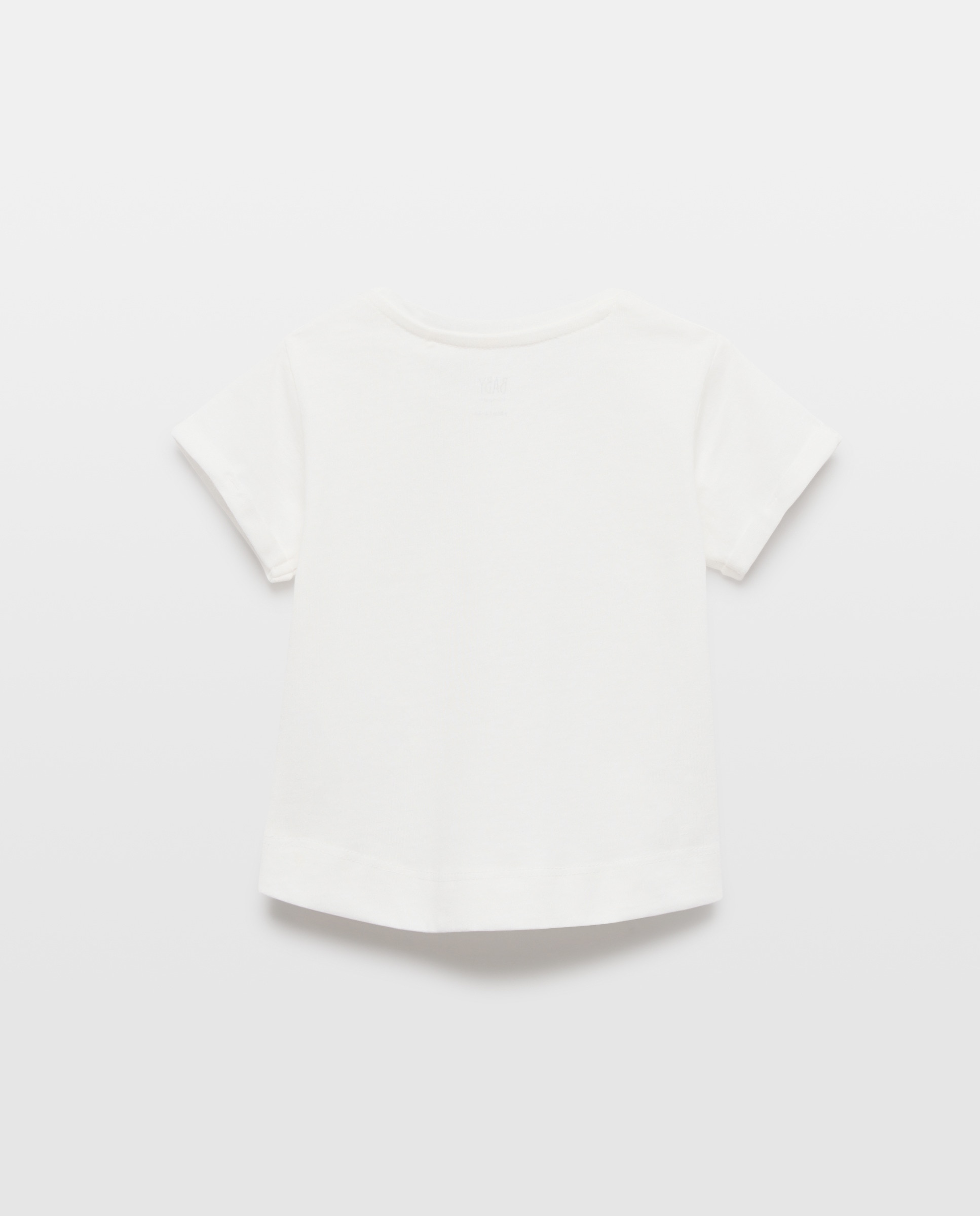 T-shirt Básica de Bebé com Manga Curta Baby El Corte Inglés Branco-2