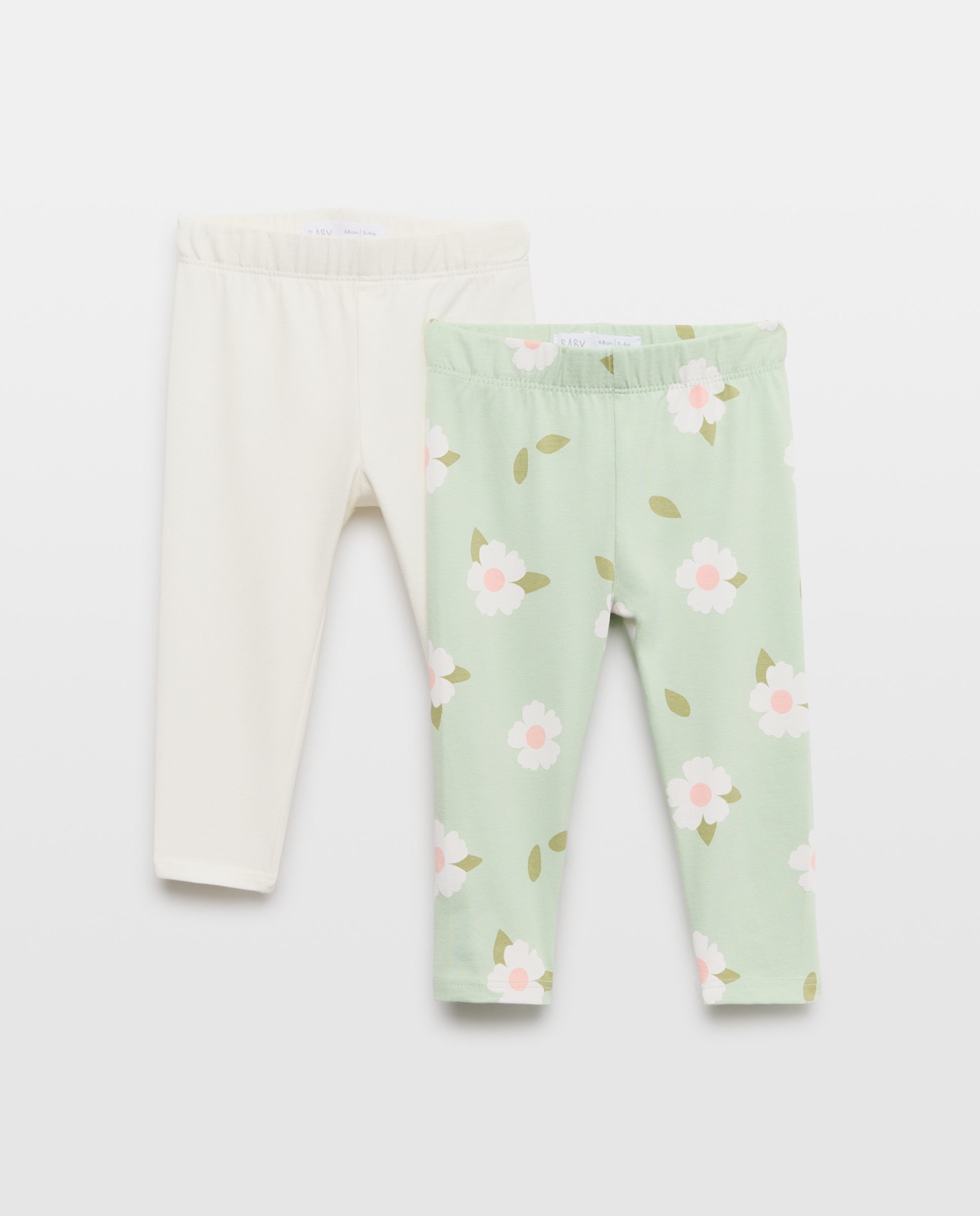 Pack de Leggings Estampadas de Bebé Verde-1