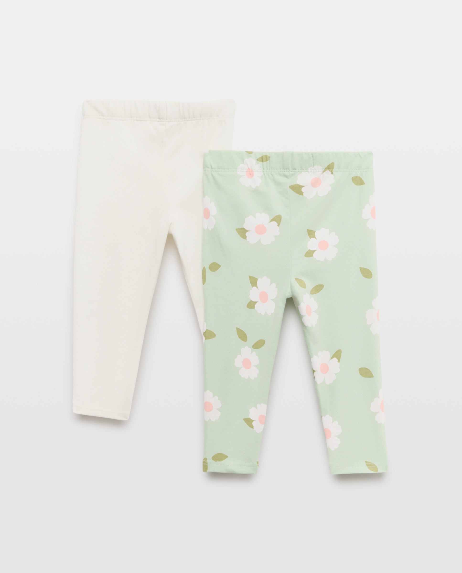 Pack de Leggings Estampadas de Bebé Verde-2