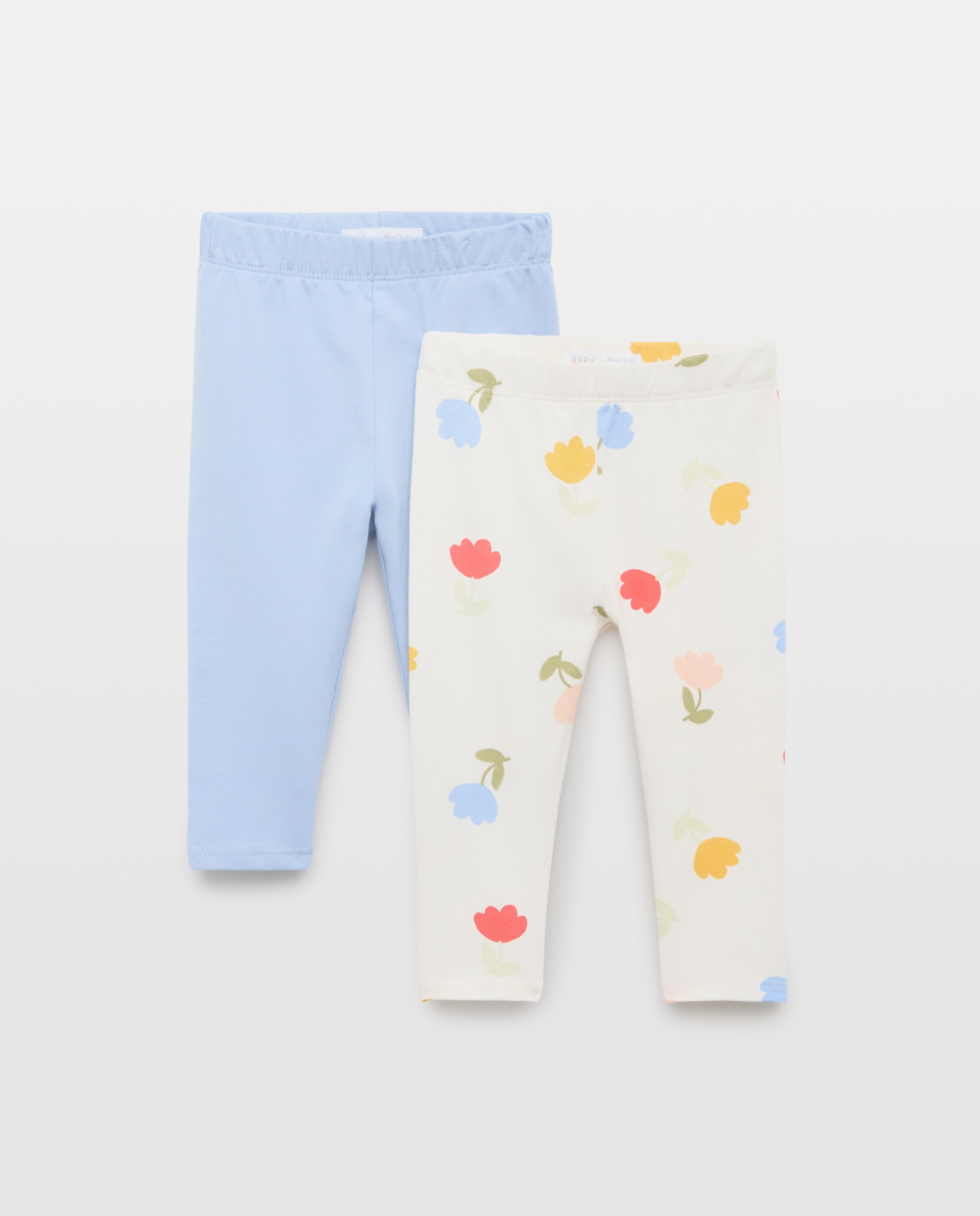 Pack de Leggings Estampadas de Bebé Baby El Corte Inglés Branco-1