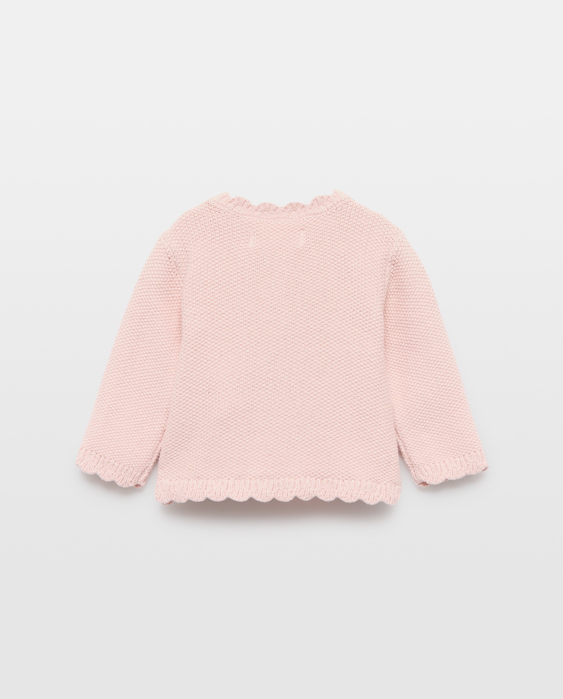 Casaco Curto de Bebé em Tricot Liso Baby El Corte Inglés 200 Rosa-2