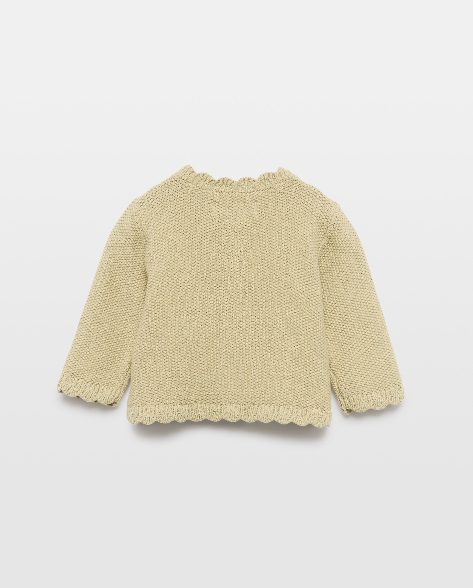 Casaco Curto de Bebé em Tricot Liso Baby El Corte Inglés 510 Verde Claro-2