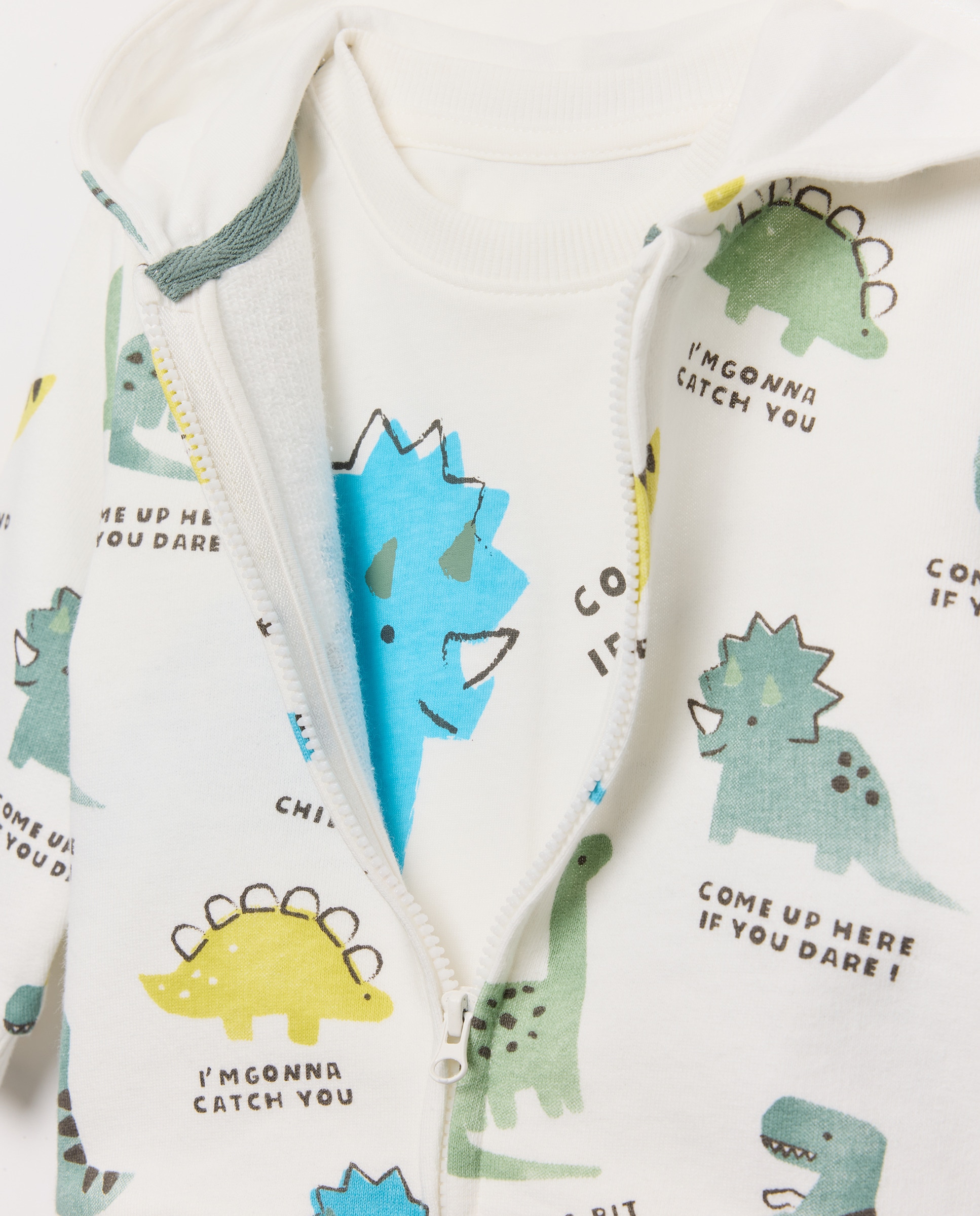 Conjunto de 3 Peças de Bebé Branco-marfim-3