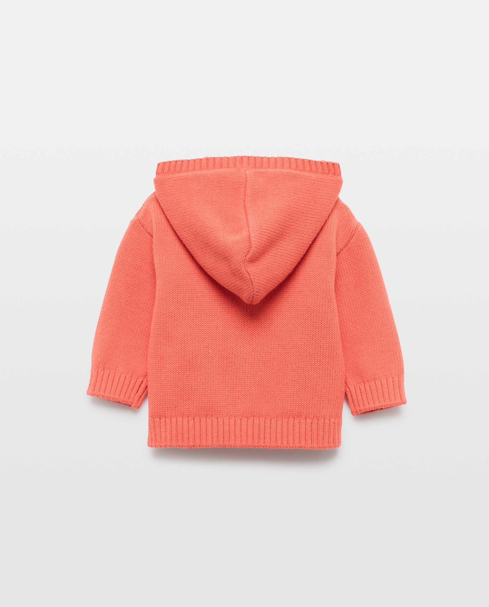 Casaco de Tricot de Bebé com Capuz 600 Vermelho-2