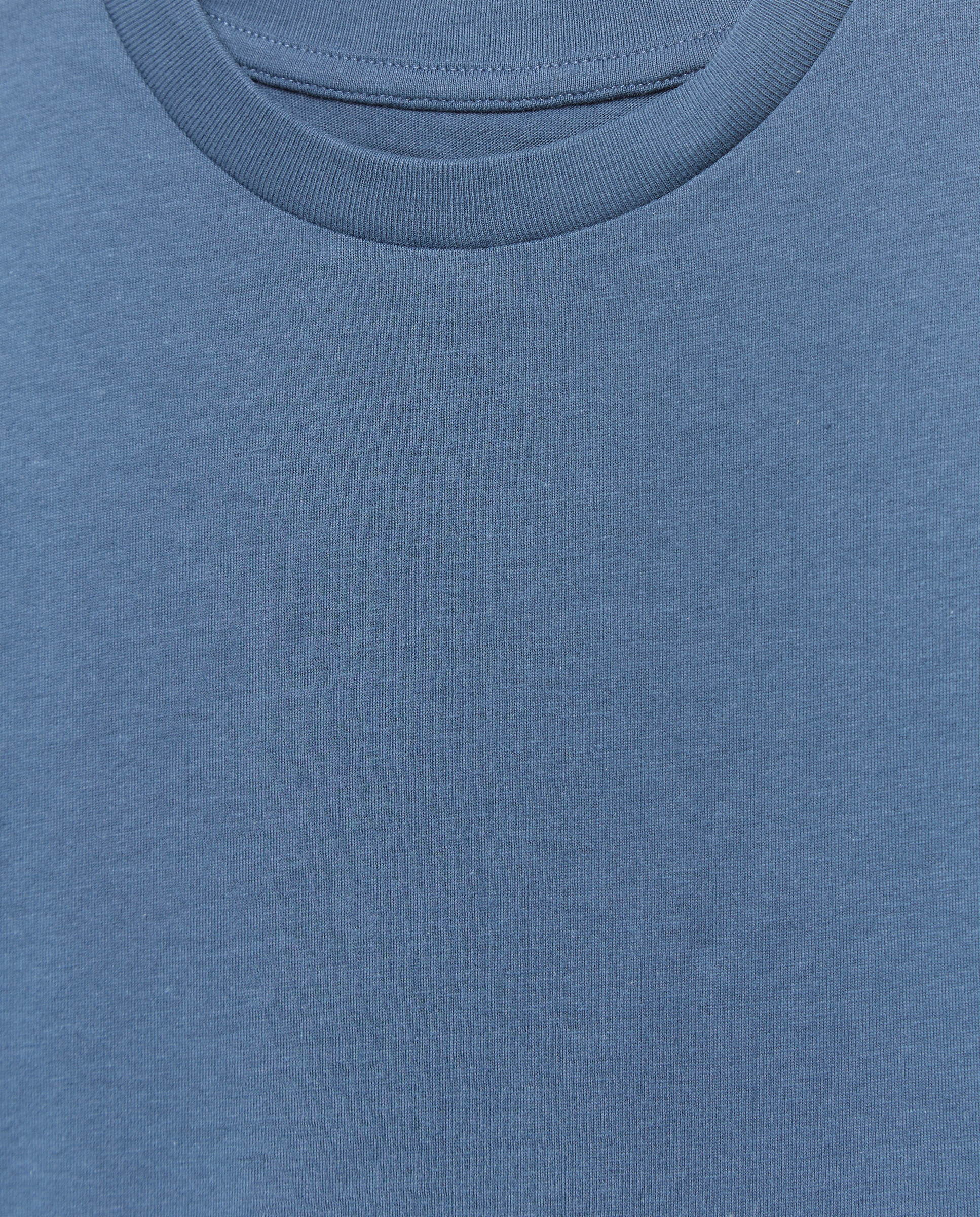 Camiseta de niño lisa manga corta Azul marino-3