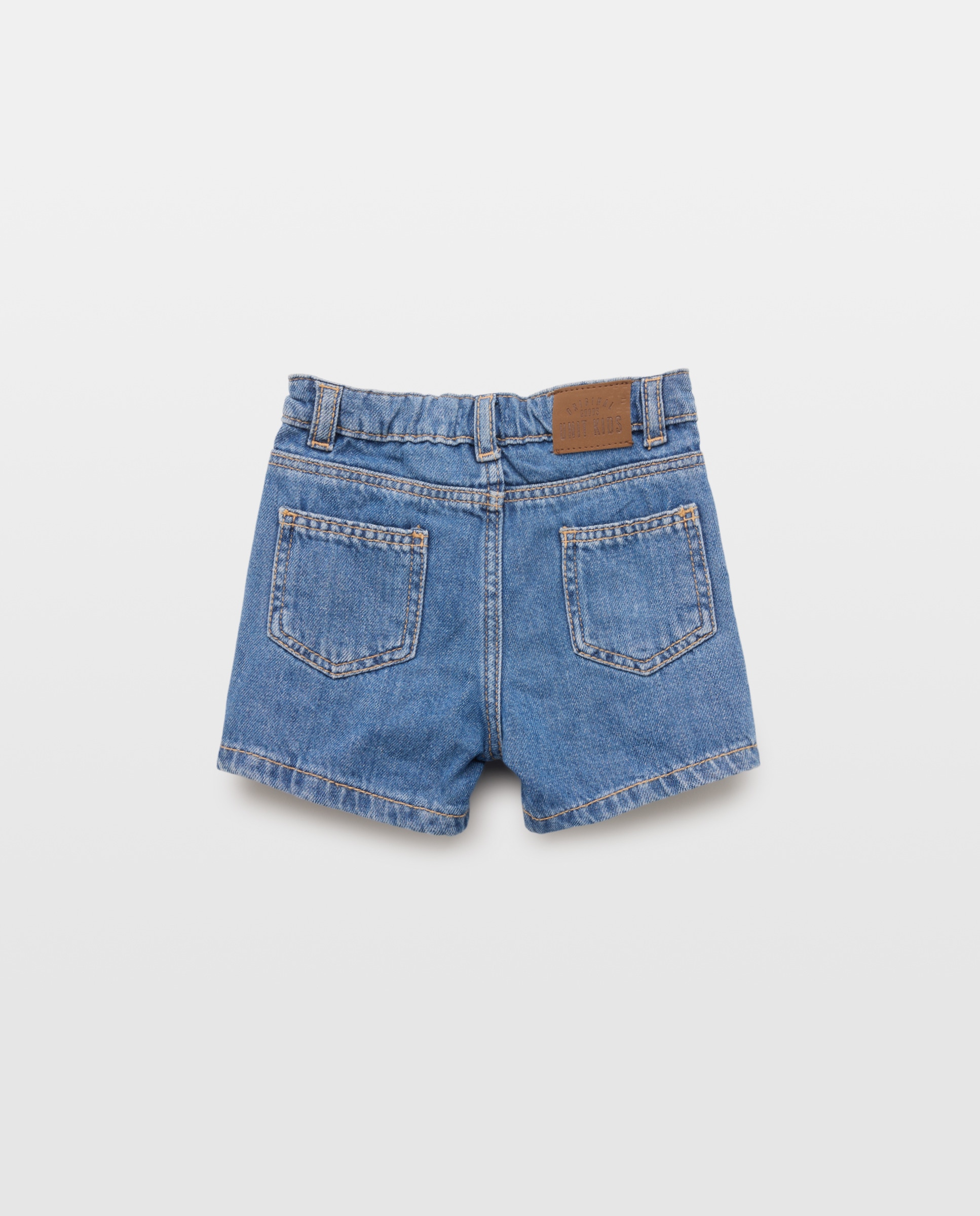 Bermuda de bebé denim 5 bolsillos Azul pálido-2