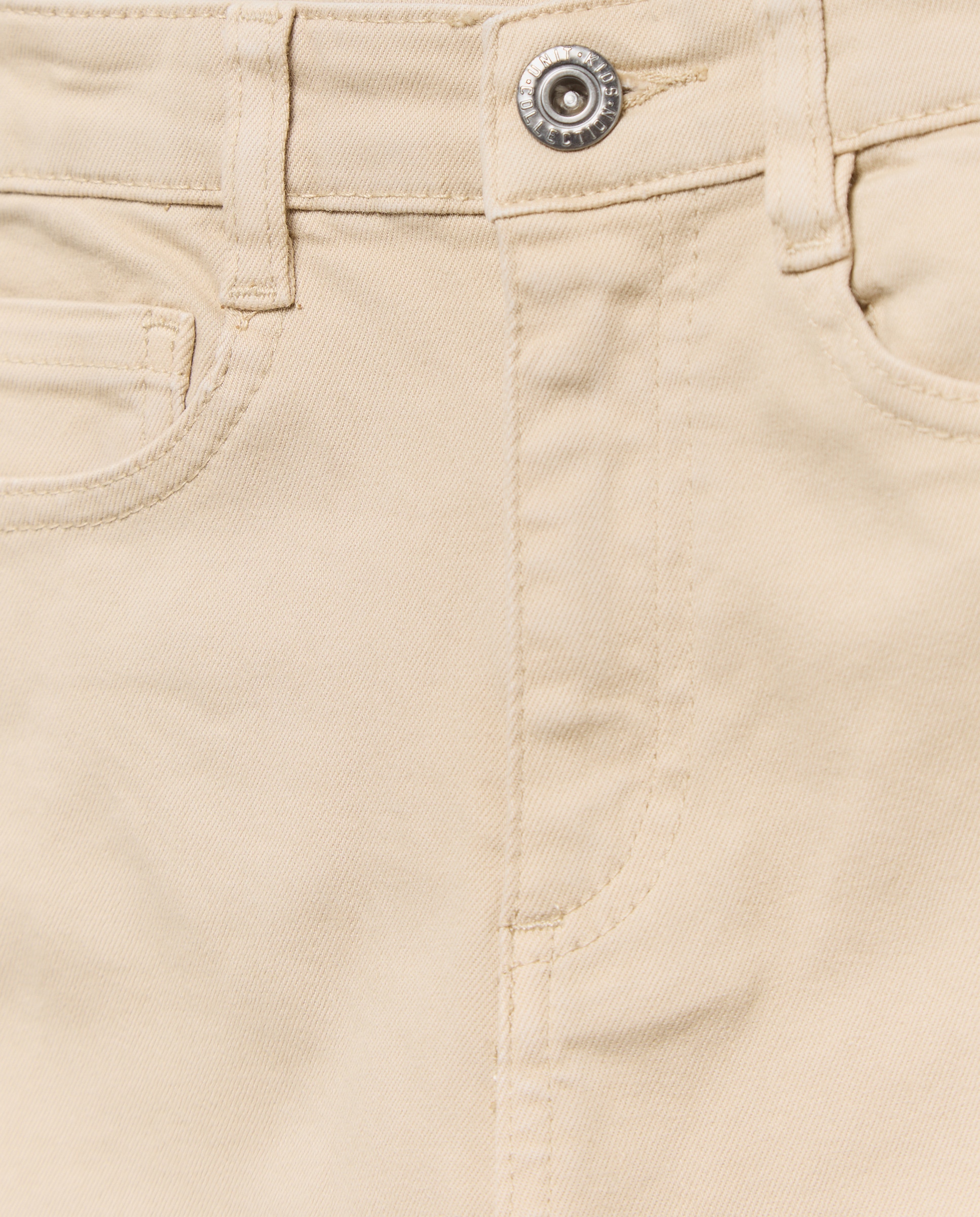Pantalón de niño denim color 5 bolsillos Beige-3