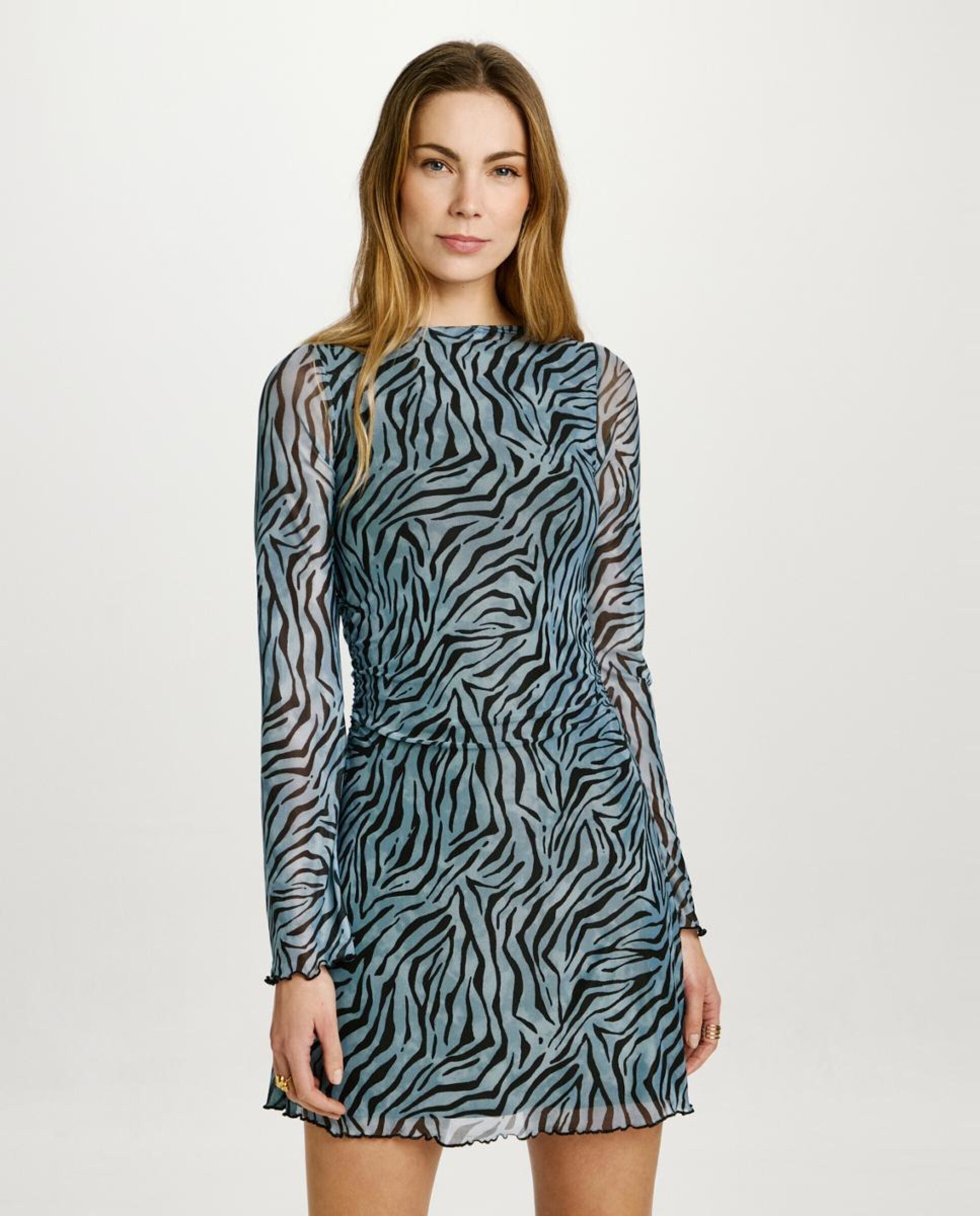 Vestido Mini de Tule Multicolor-2