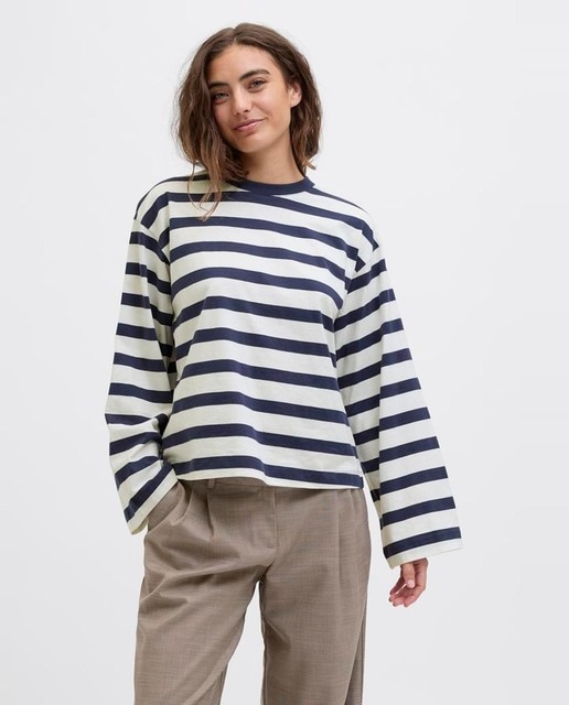 Imagem 0 de T-shirt às Riscas Oversize