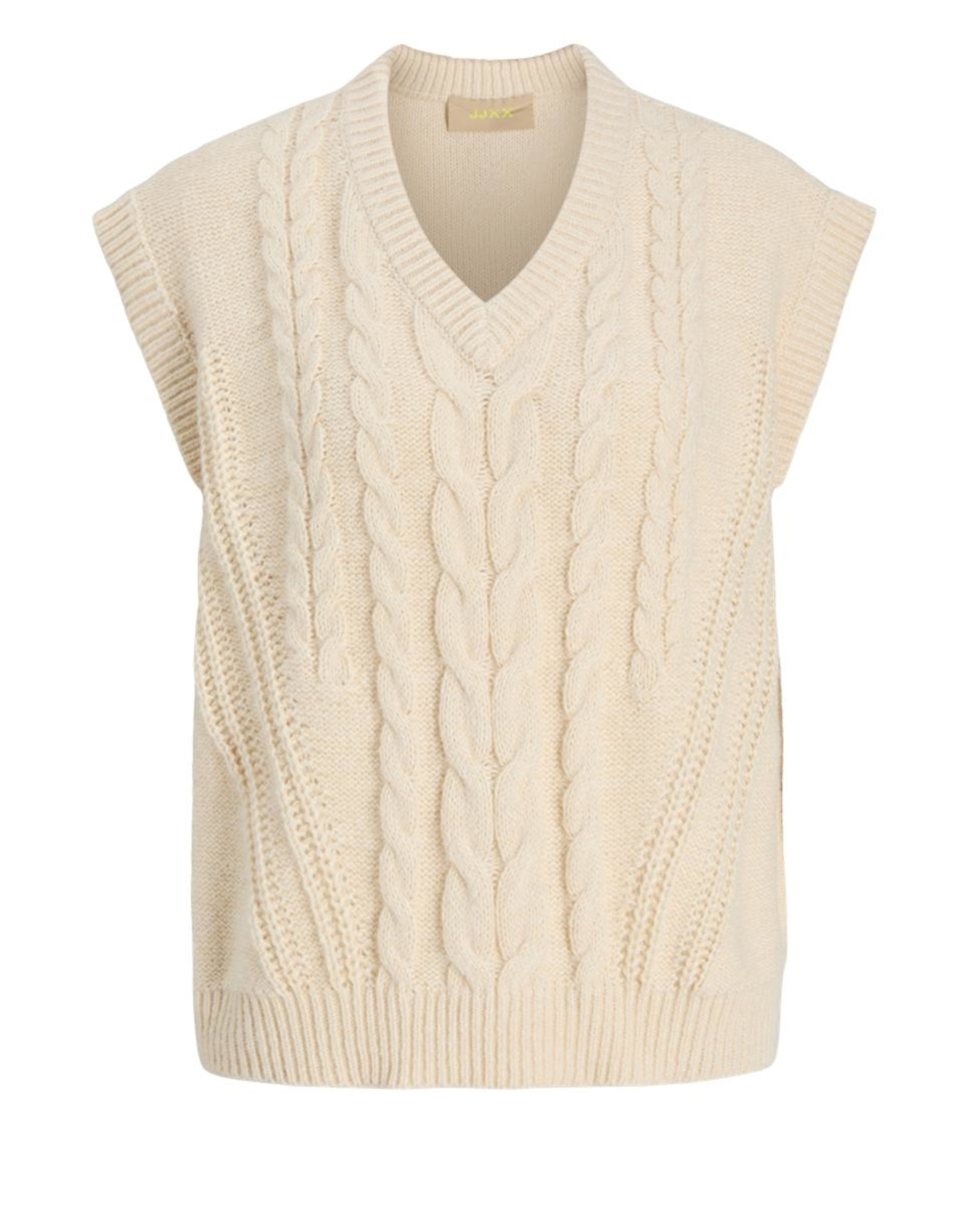 Colete de malha Creme-5