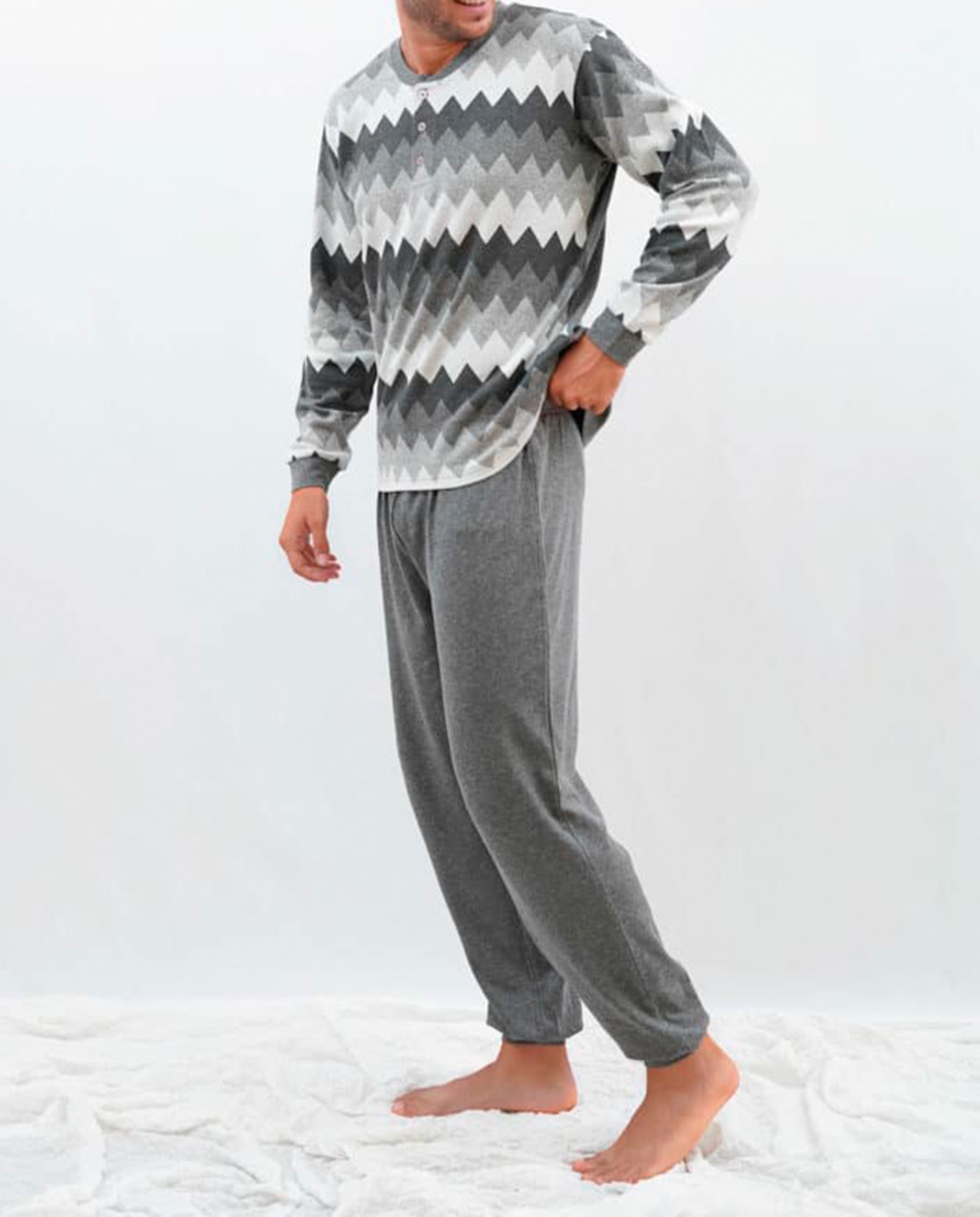 Imagen 0 de Pijama de hombre largo jacquard