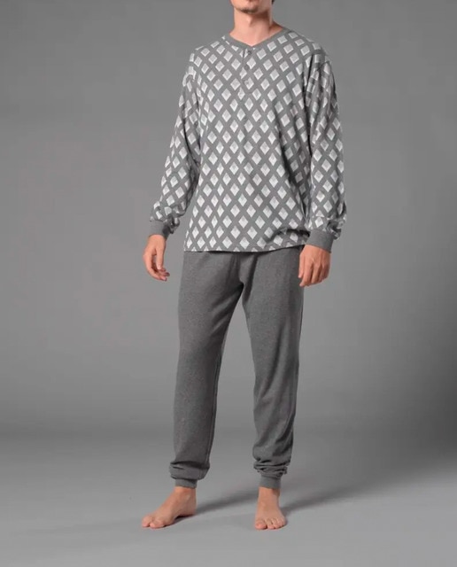 Imagen 0 de Pijama de hombre largo jacquard