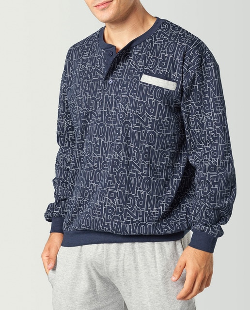 Imagen 0 de Pijama de hombre largo interlock