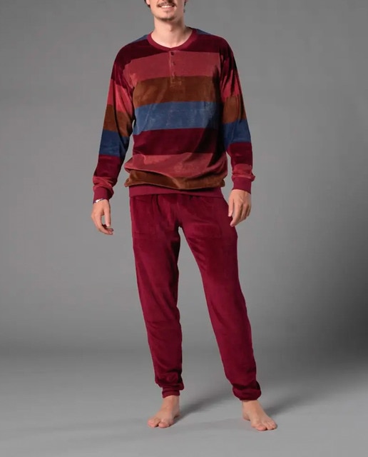 Imagen 0 de Pijama de hombre largo terciopelo