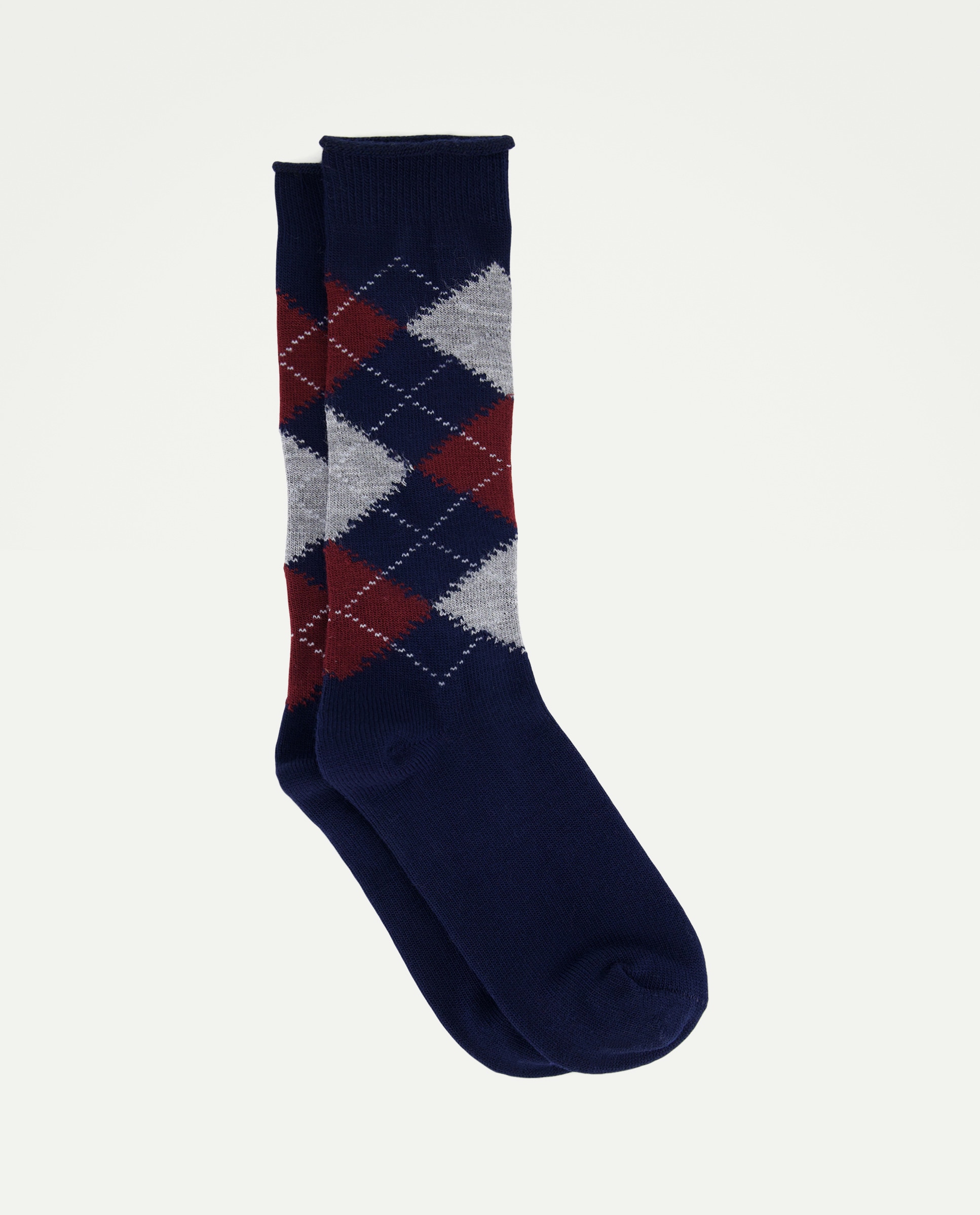 Calcetín infantil de rombos Azul-1