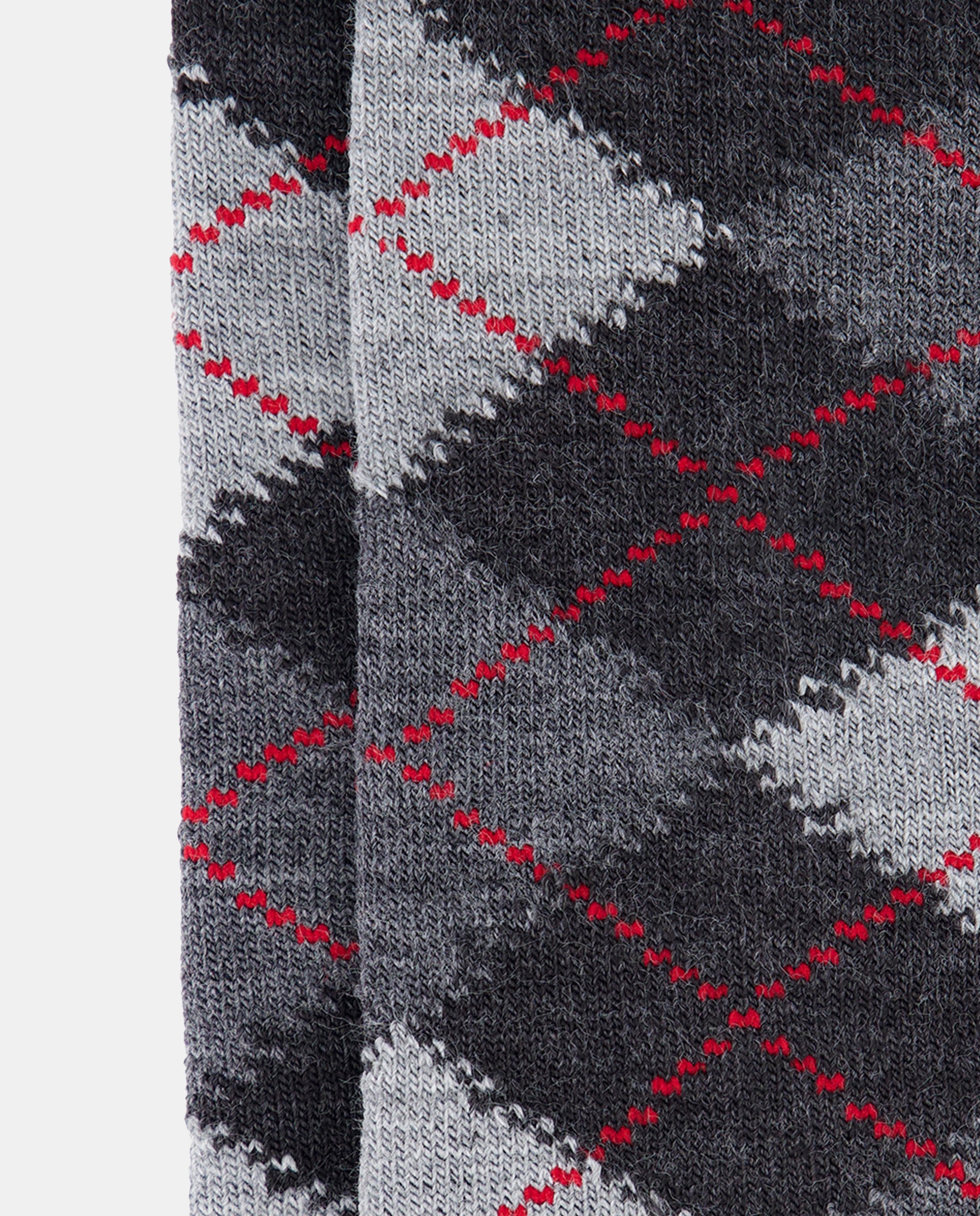 Calcetín infantil de rombos Gris-2