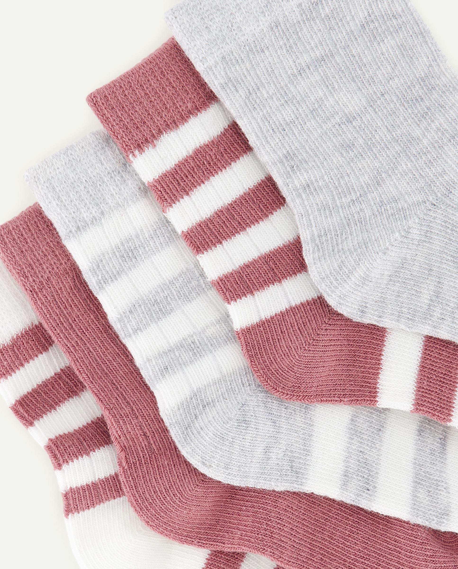 Pack 5 calcetines altos de bebé 200 Rosa-2