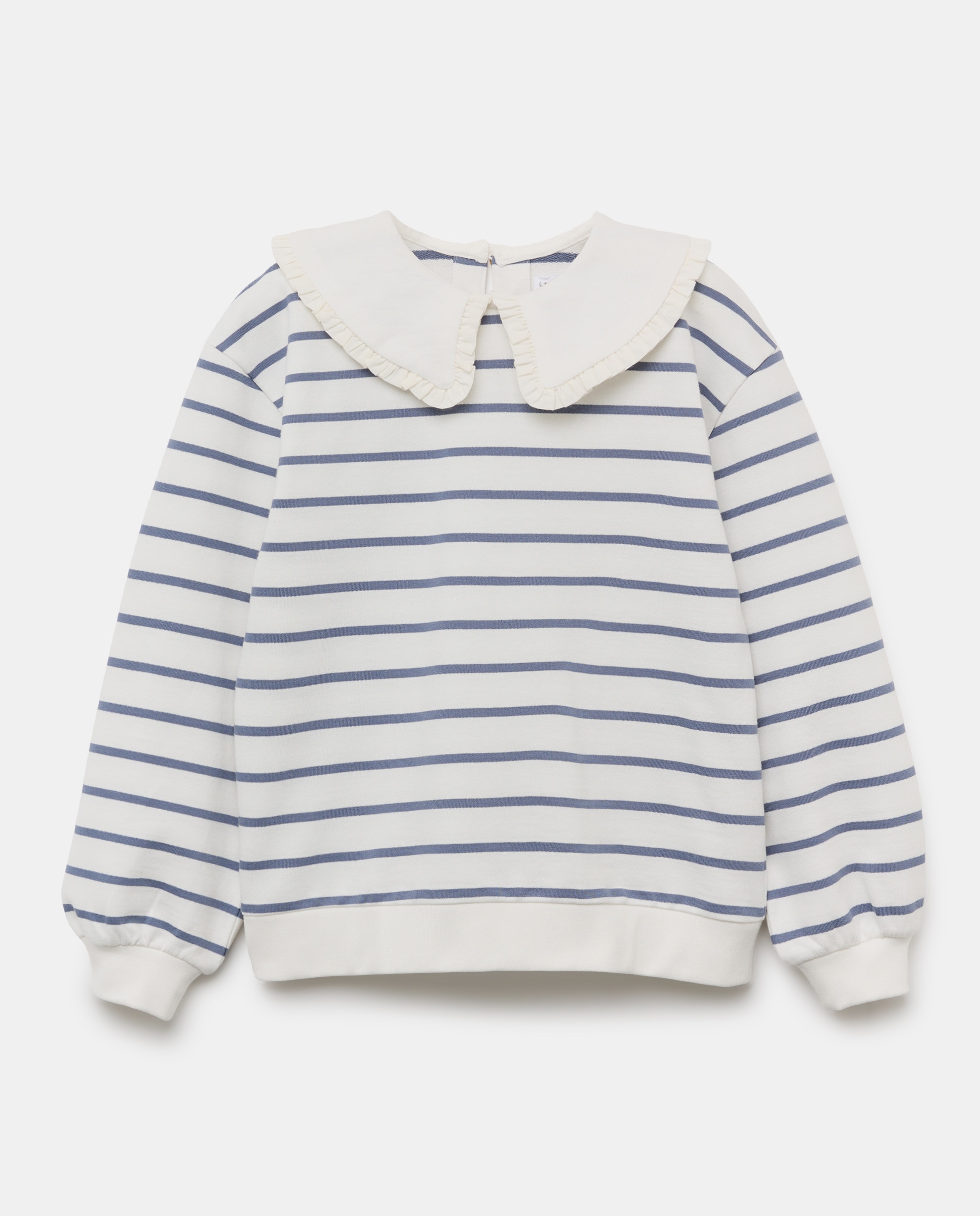 Sudadera niña con cuello Azul marino-1