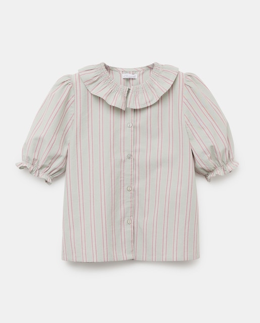 Imagen 0 de Blusa niña con cuello y estampada