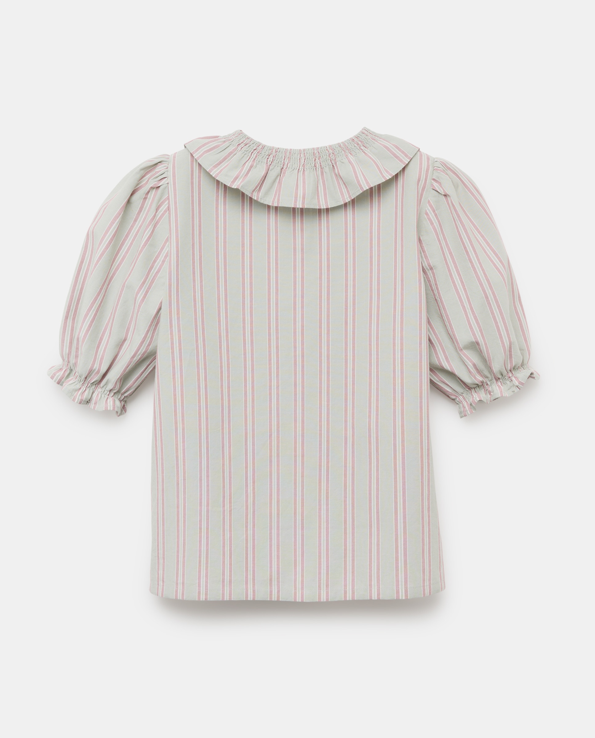 Blusa niña con cuello y estampada Blanco roto-2