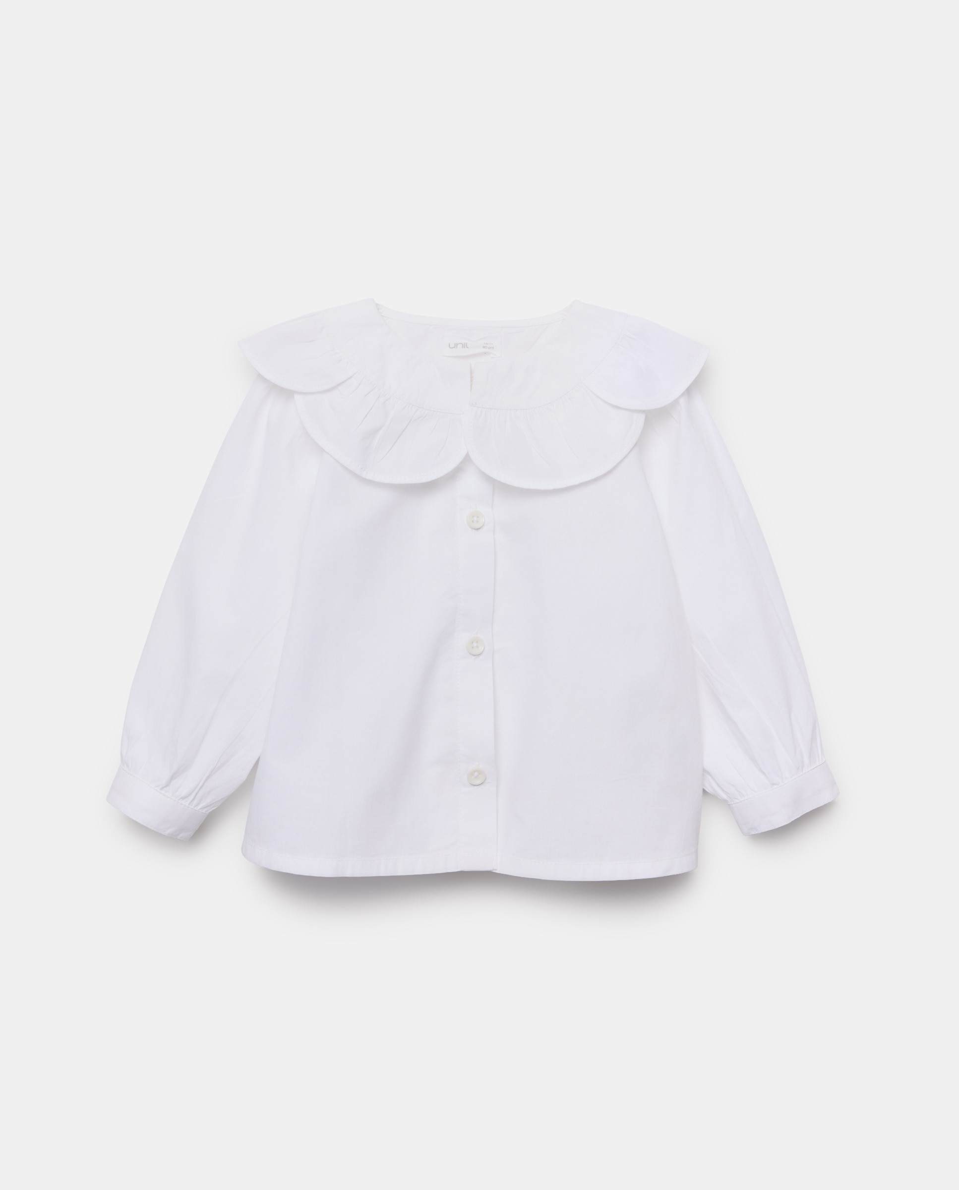 Imagen 0 de Blusa bebé niña manga larga con cuello flor