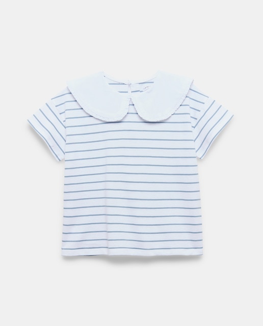 Imagen 0 de Camiseta niña abierta con cuello y lavado