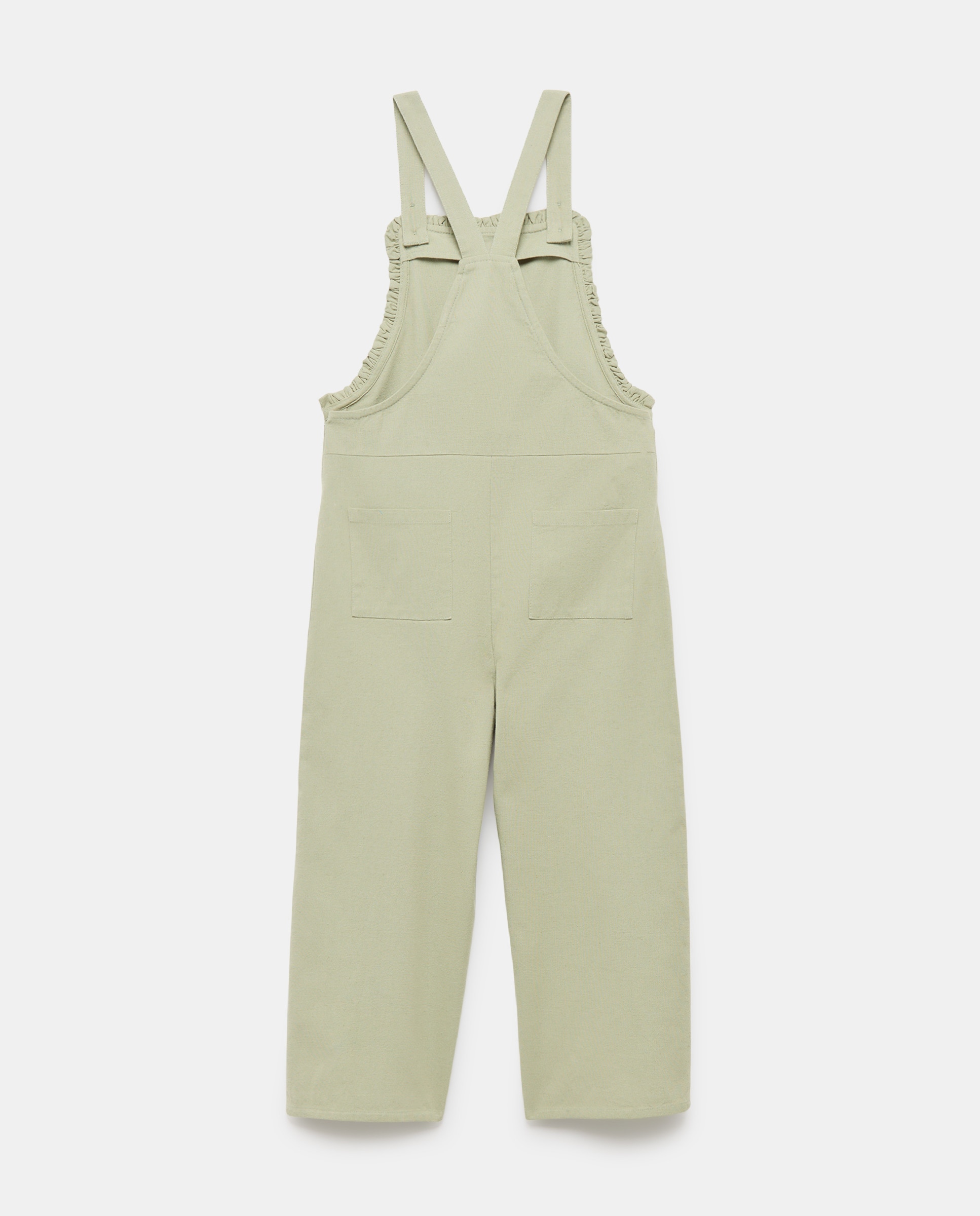 Peto niña largo de lino 520 Kaki-2